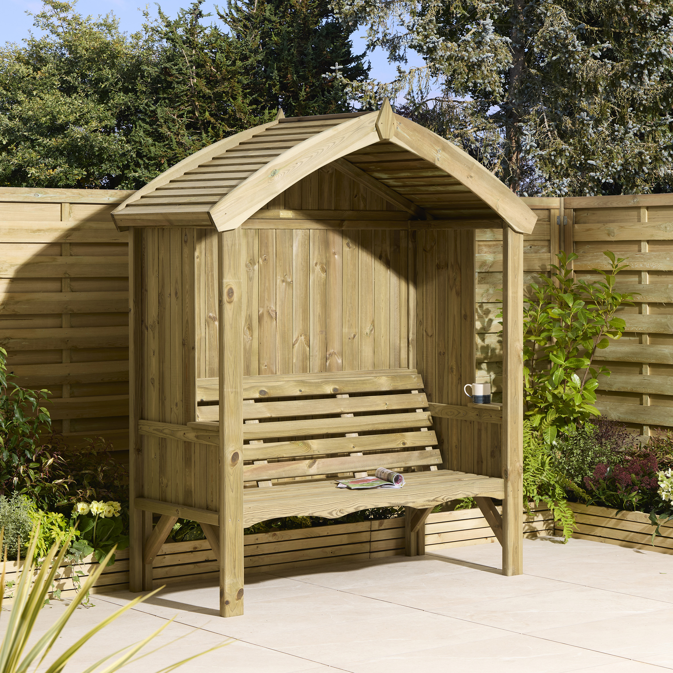 Rowlinson Harrogate 3 Seat Arbour - 2150 x 1770mm