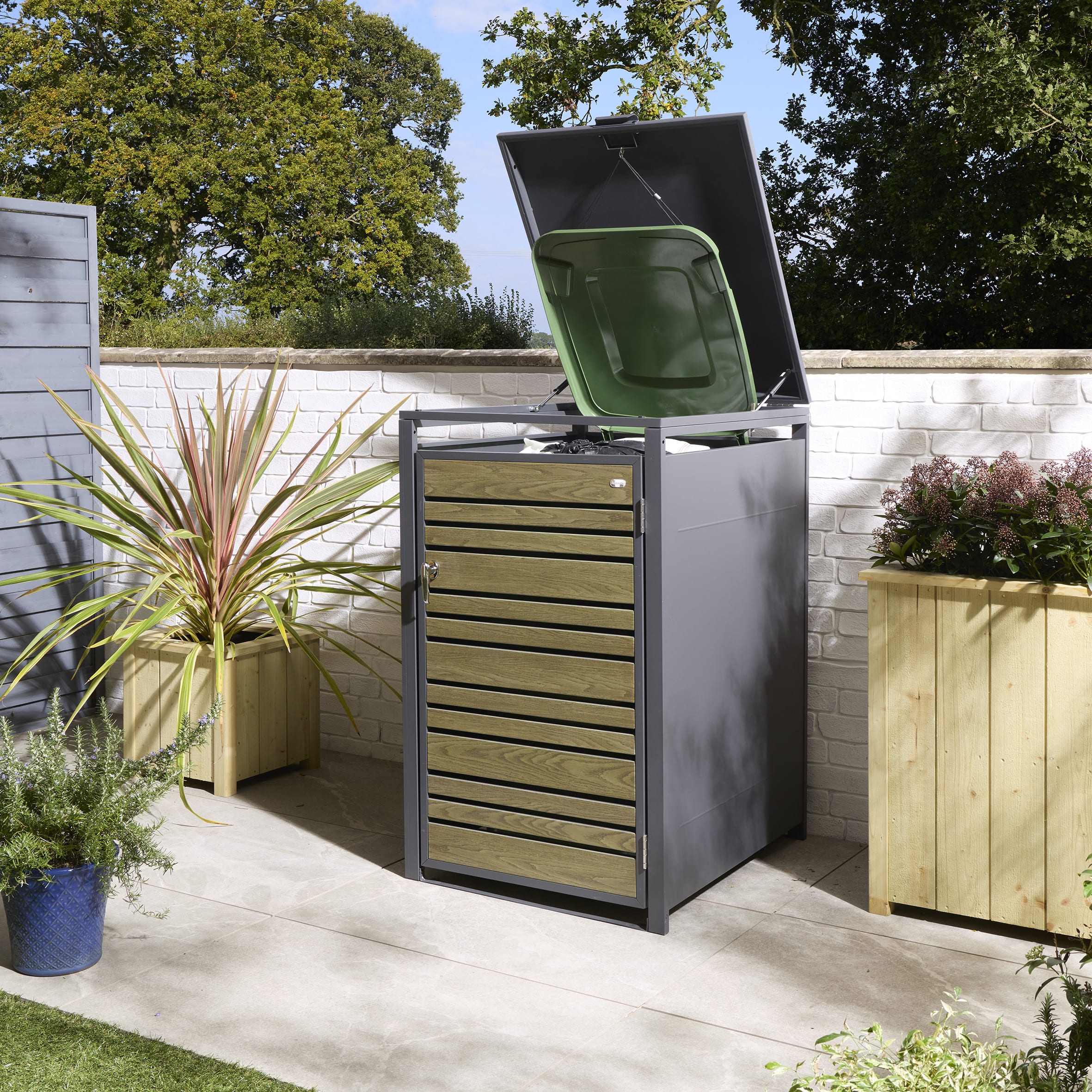 Rowlinson Chelsea Single Bin Store - Oak
