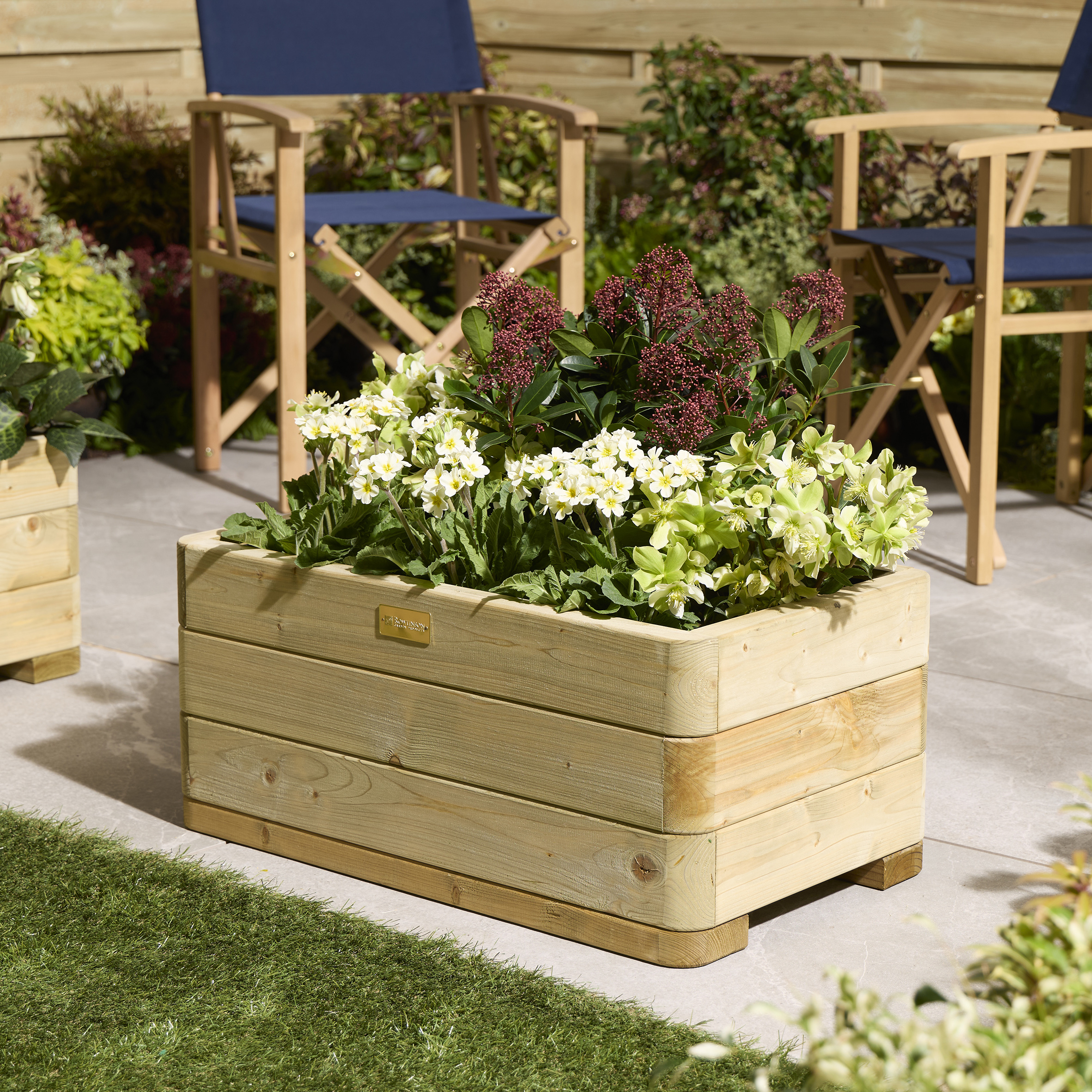 Rowlinson Marberry Rectangular Planter - 0.7m