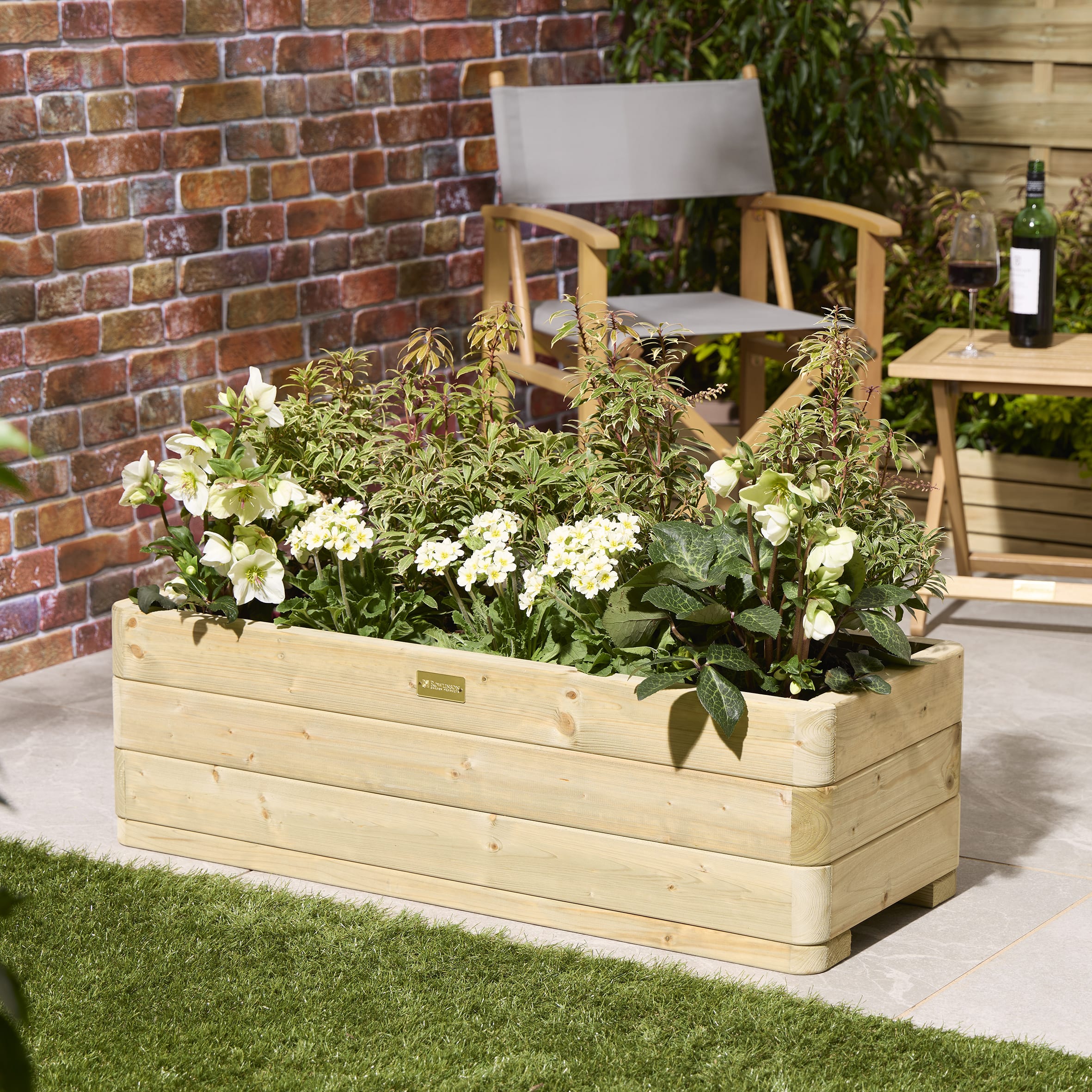 Rowlinson Marberry Trough Planter - 1.2m
