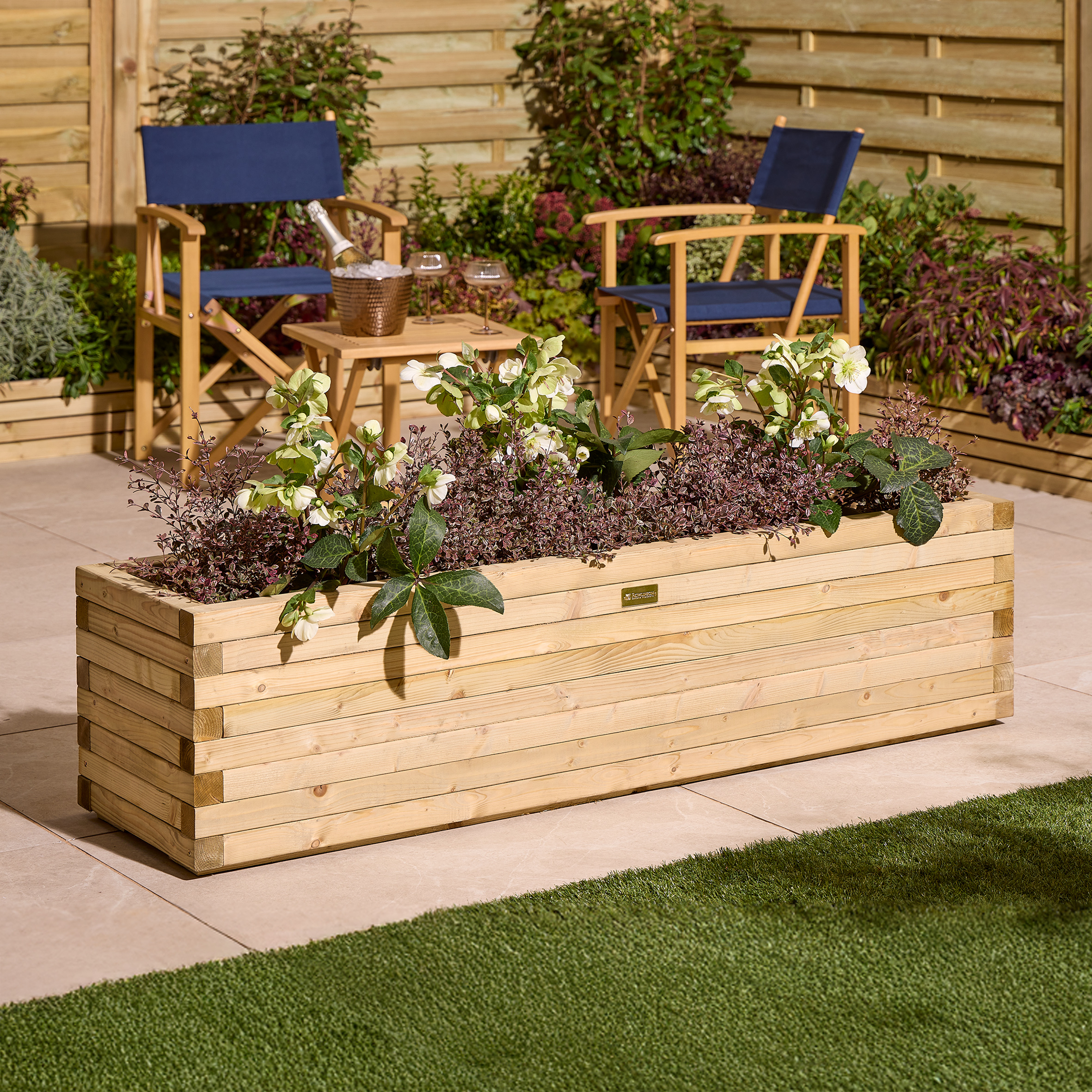 Rowlinson Premier Patio Trough Planter - 1.5m