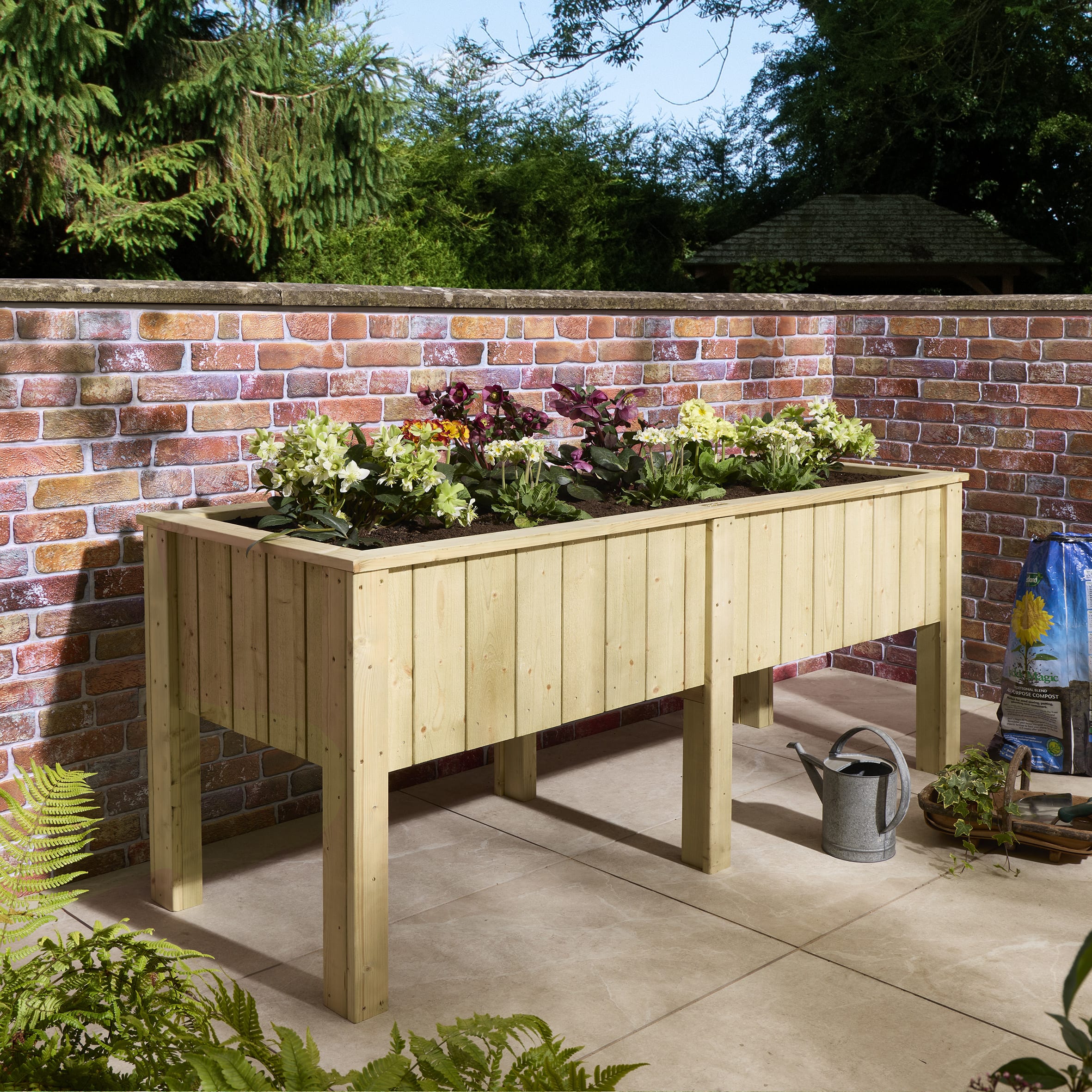 Rowlinson Signature Heritage Raised Deep Root Trough Planter - 1.9m