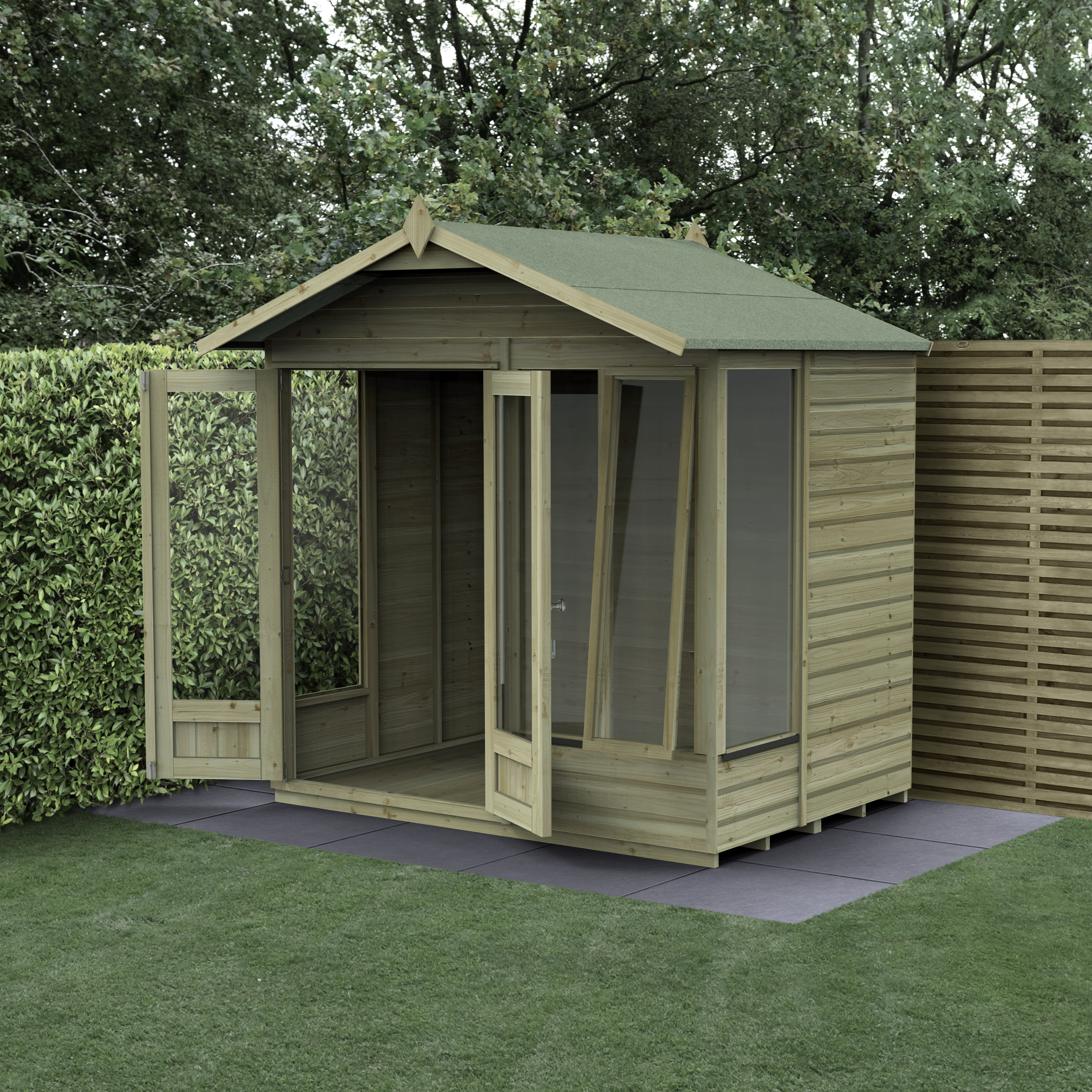 Beckwood Apex 1 Opening Window Summerhouse - 7ft x 5ft with Assembly