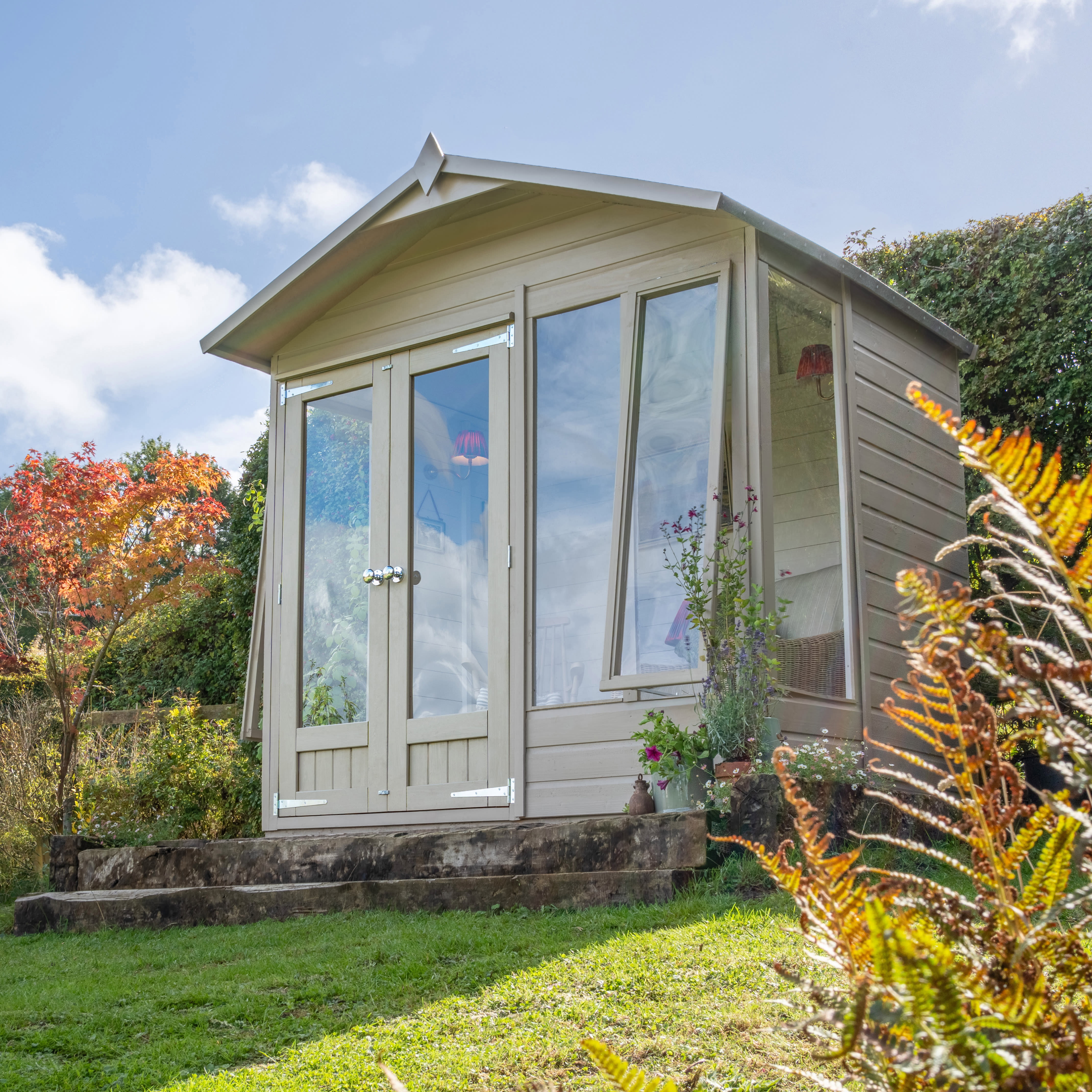 Beckwood Apex 2 Opening Windows Summerhouse - 7ft x 5ft with Assembly