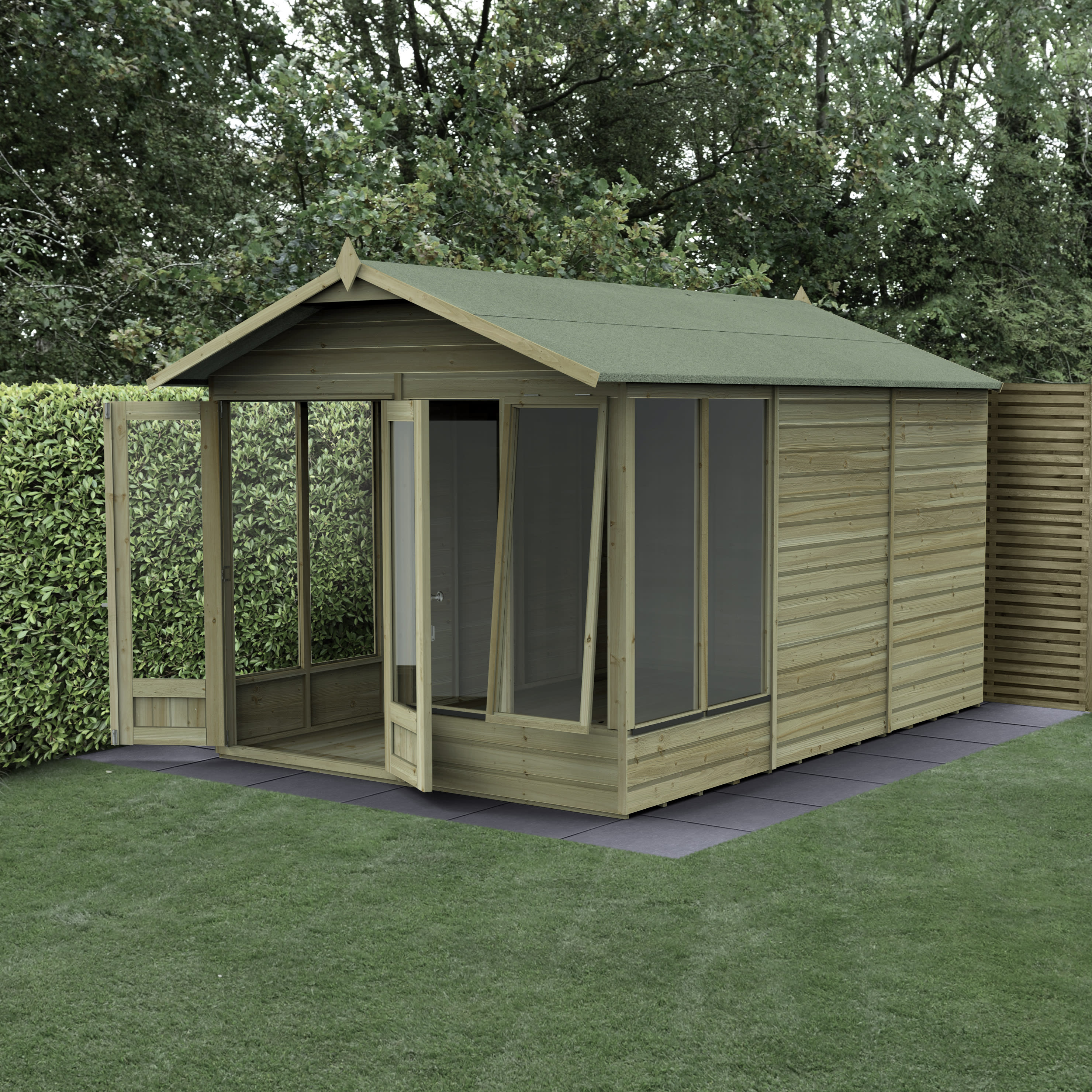 Beckwood Apex 6 Windows Summerhouse - 8ft x 12ft with Assembly