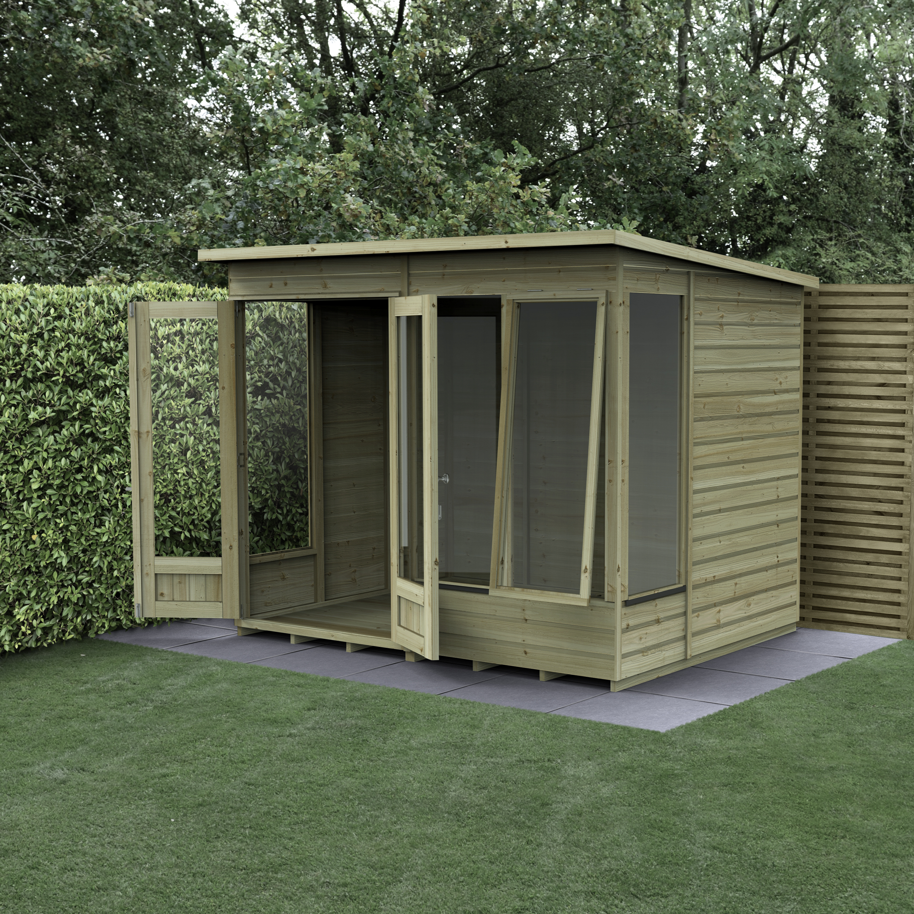 Beckwood Pent Double Door Summerhouse - 8ft x 6ft