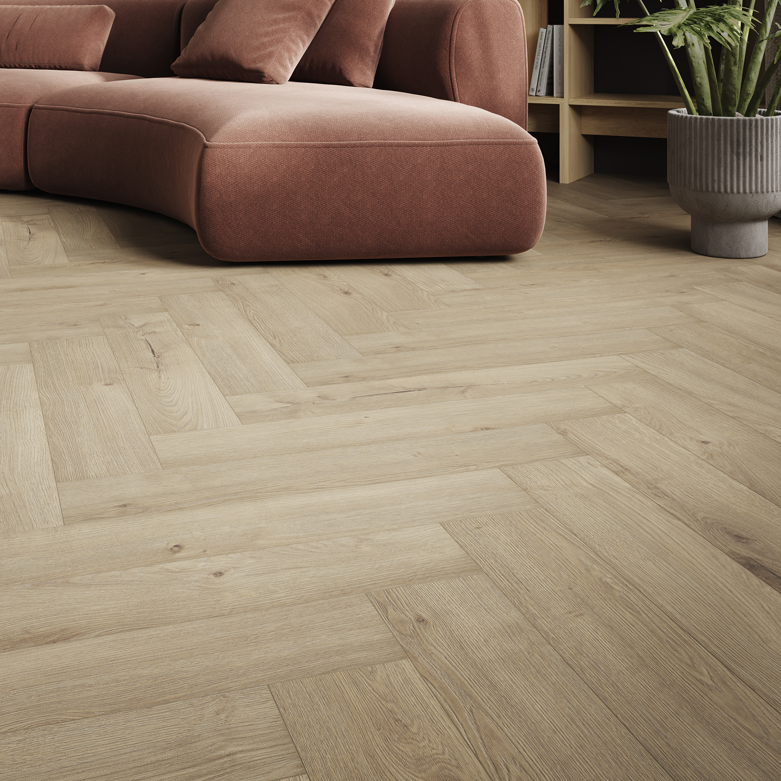 Sundance Light Oak Herringbone 8mm Laminate Flooring - 0.87m2