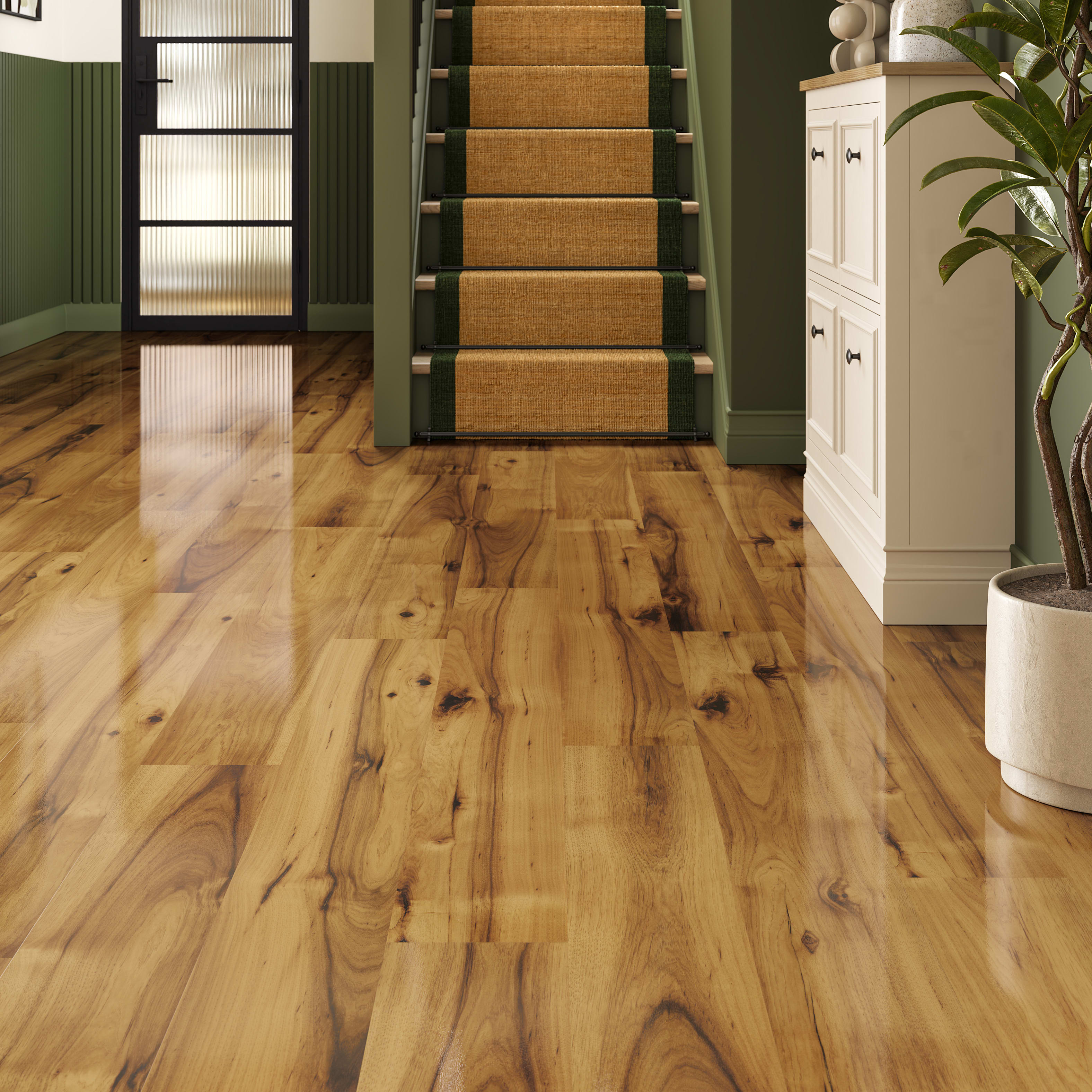 High Gloss Hickory Bravo Medium Oak 8mm Laminate Flooring - 2.2m2