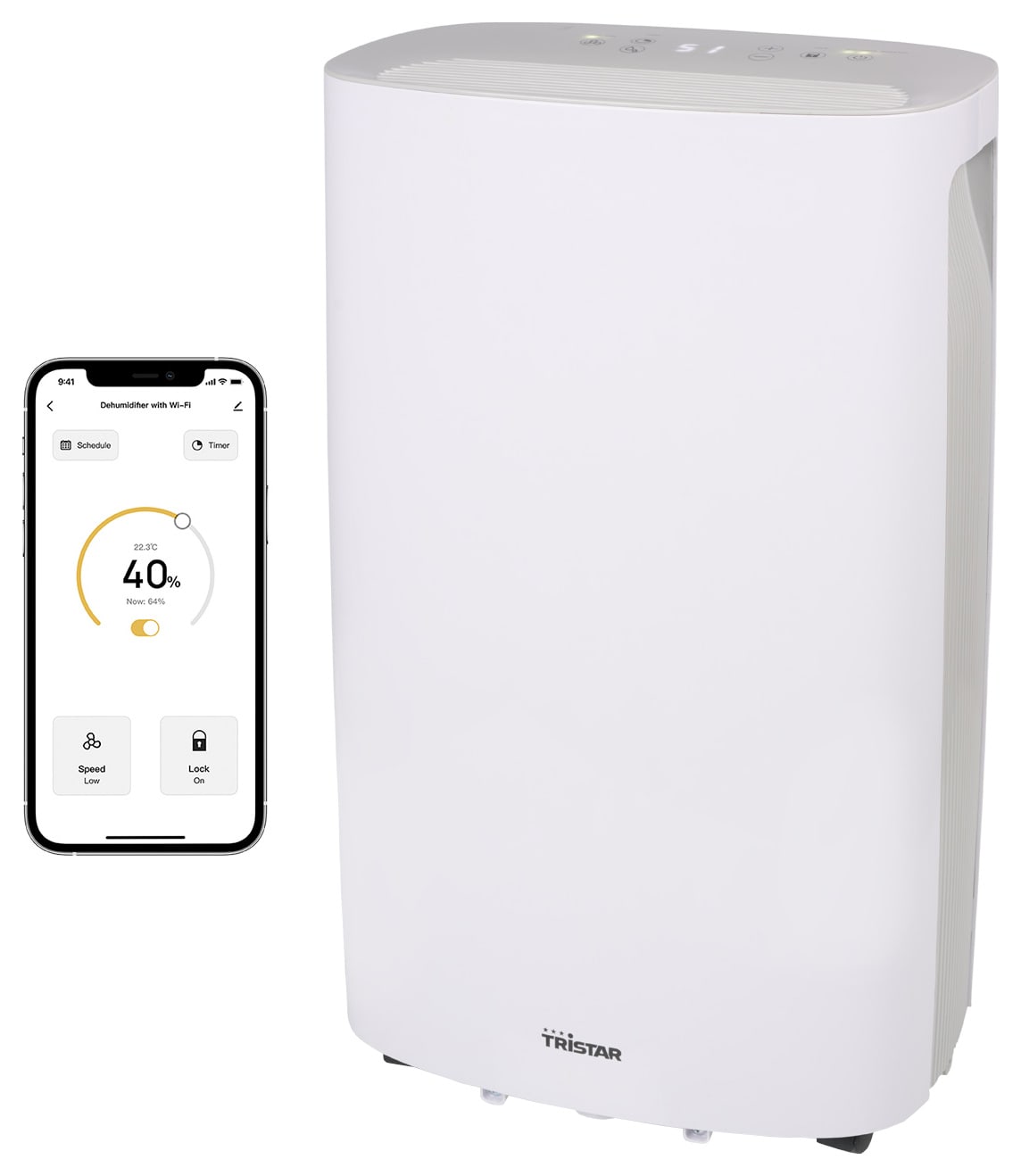 Tristar Smart Dehumidifier White - 16L