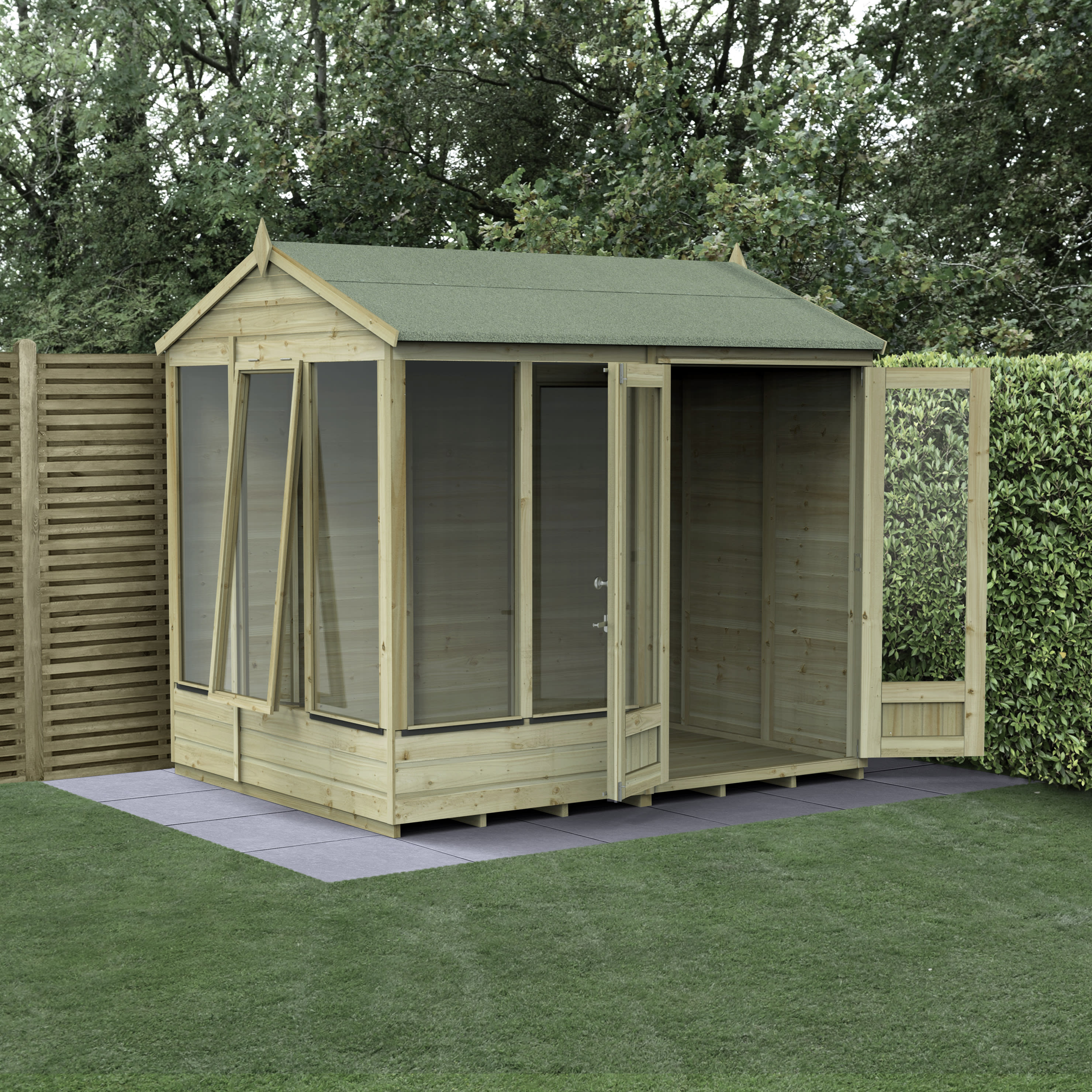 Beckwood Reverse Apex 5 Windows Summerhouse - 8ft x 6ft