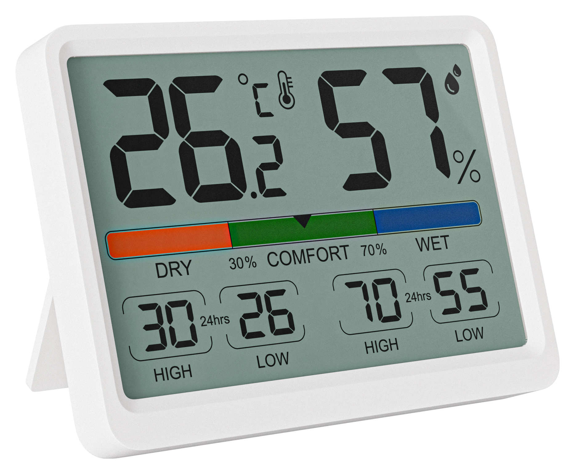 TCP Colour Strip Temperature and Humidity Meter