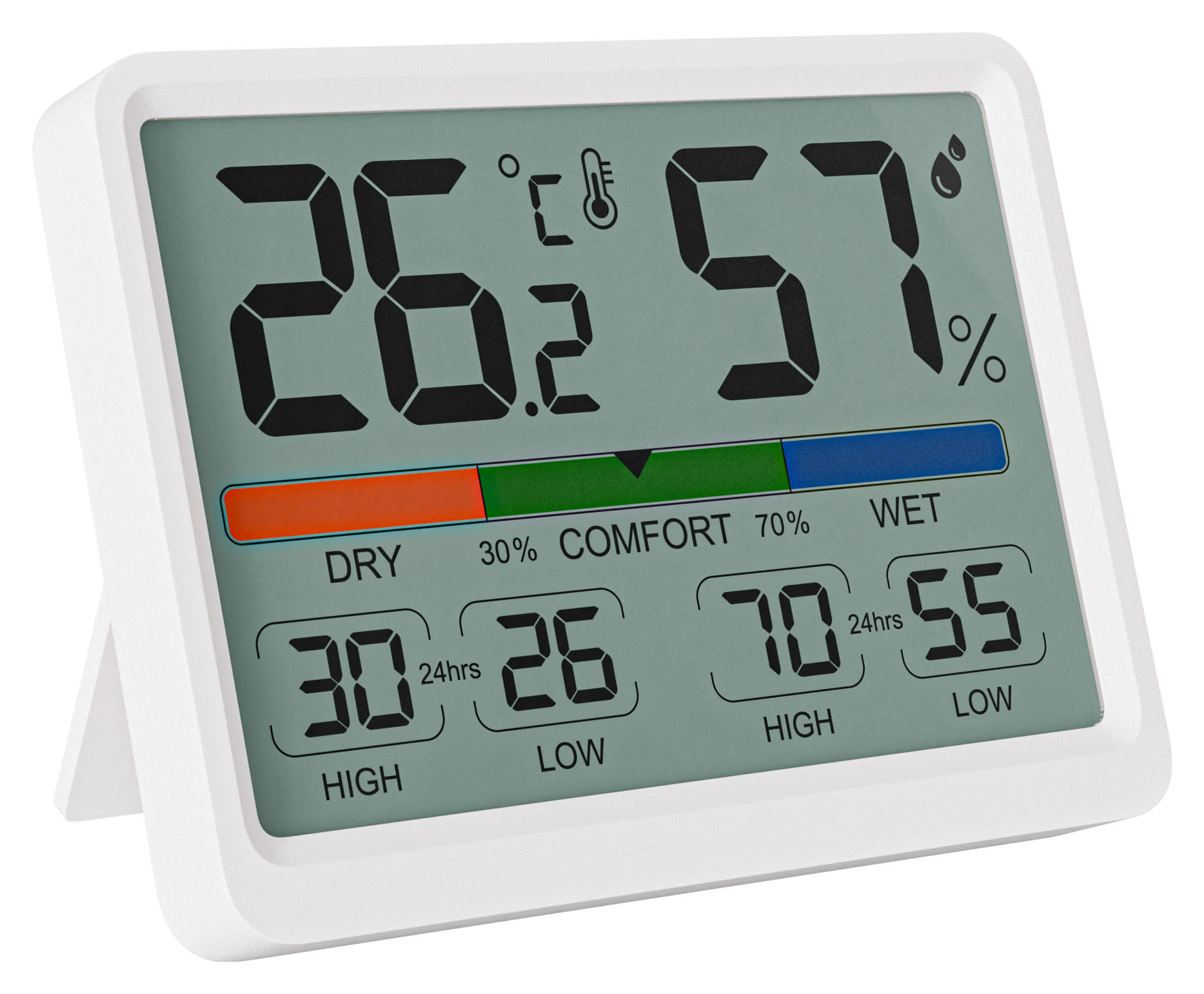 TCP Colour Strip Temperature and Humidity Meter