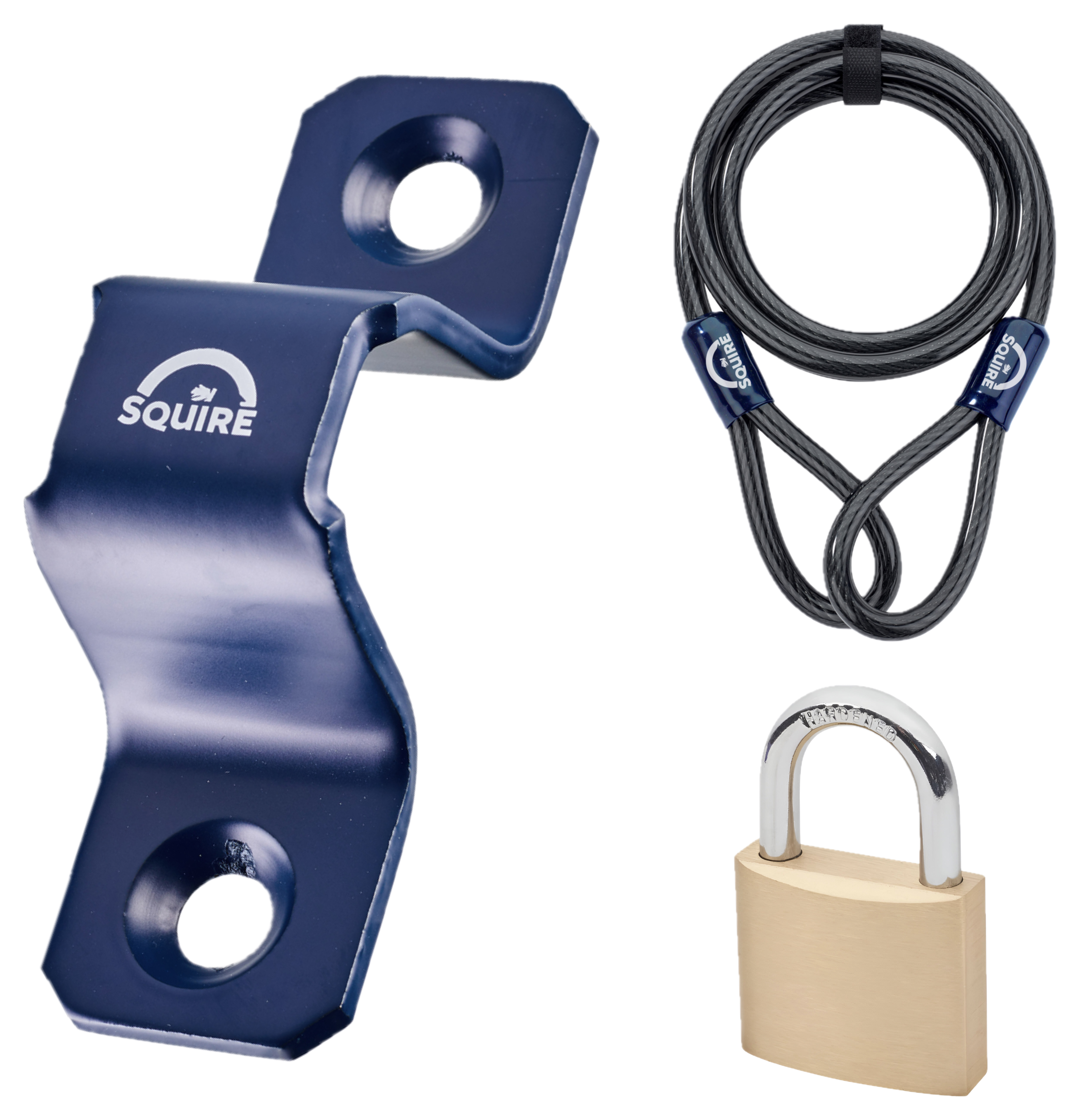 Squire Garden Shed Security Kit Cable, Ground Anchor & Padlock - 10mm