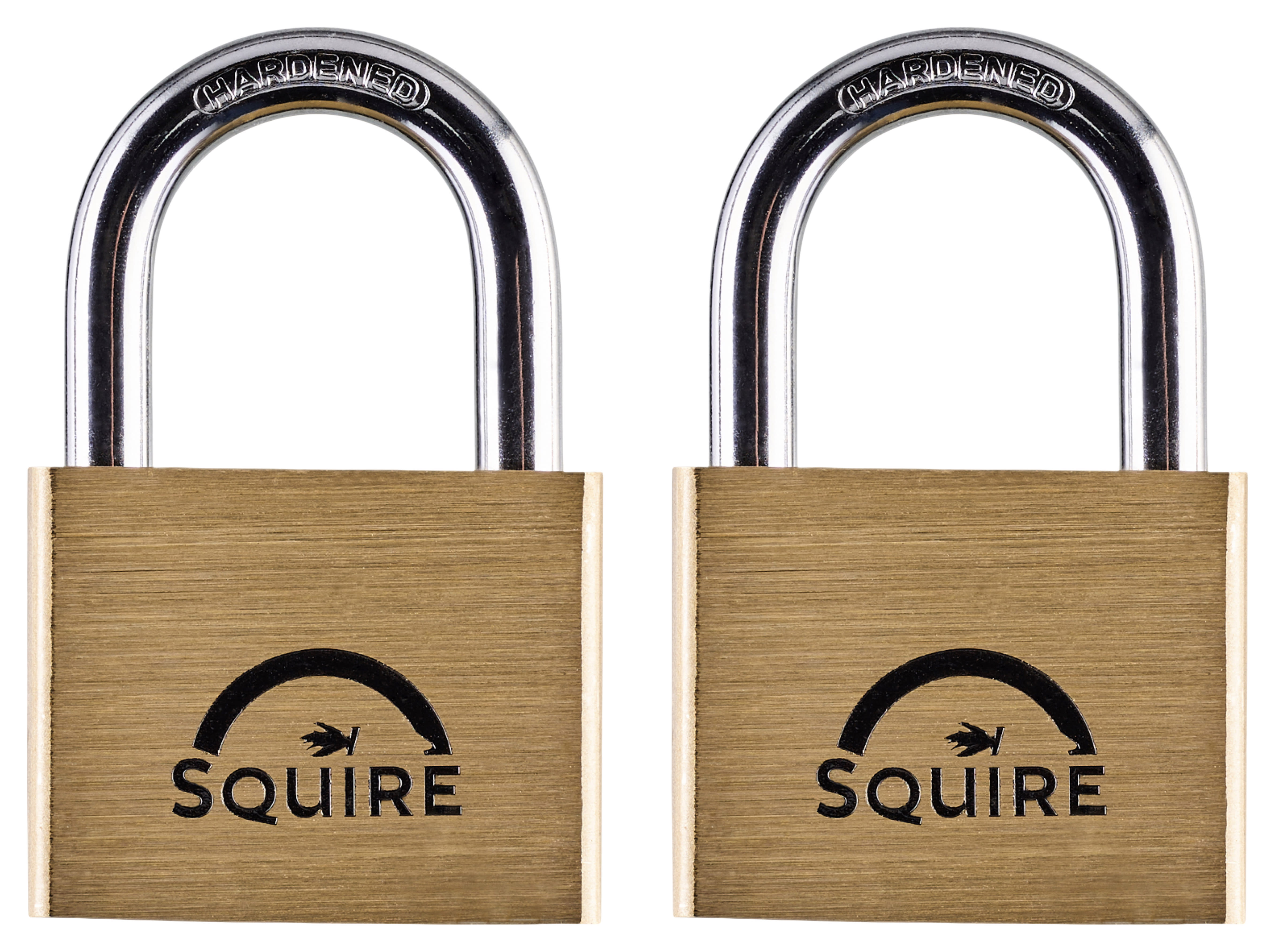 Squire Solid Brass Keyed Alike Padlock - 50mm - Pack of 2
