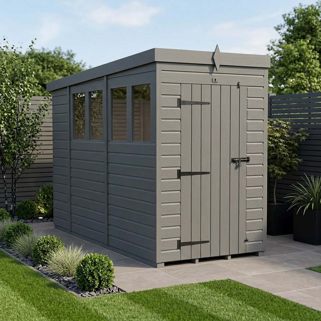 DIY Sheds Pent Roof Composite Garden Shed -
