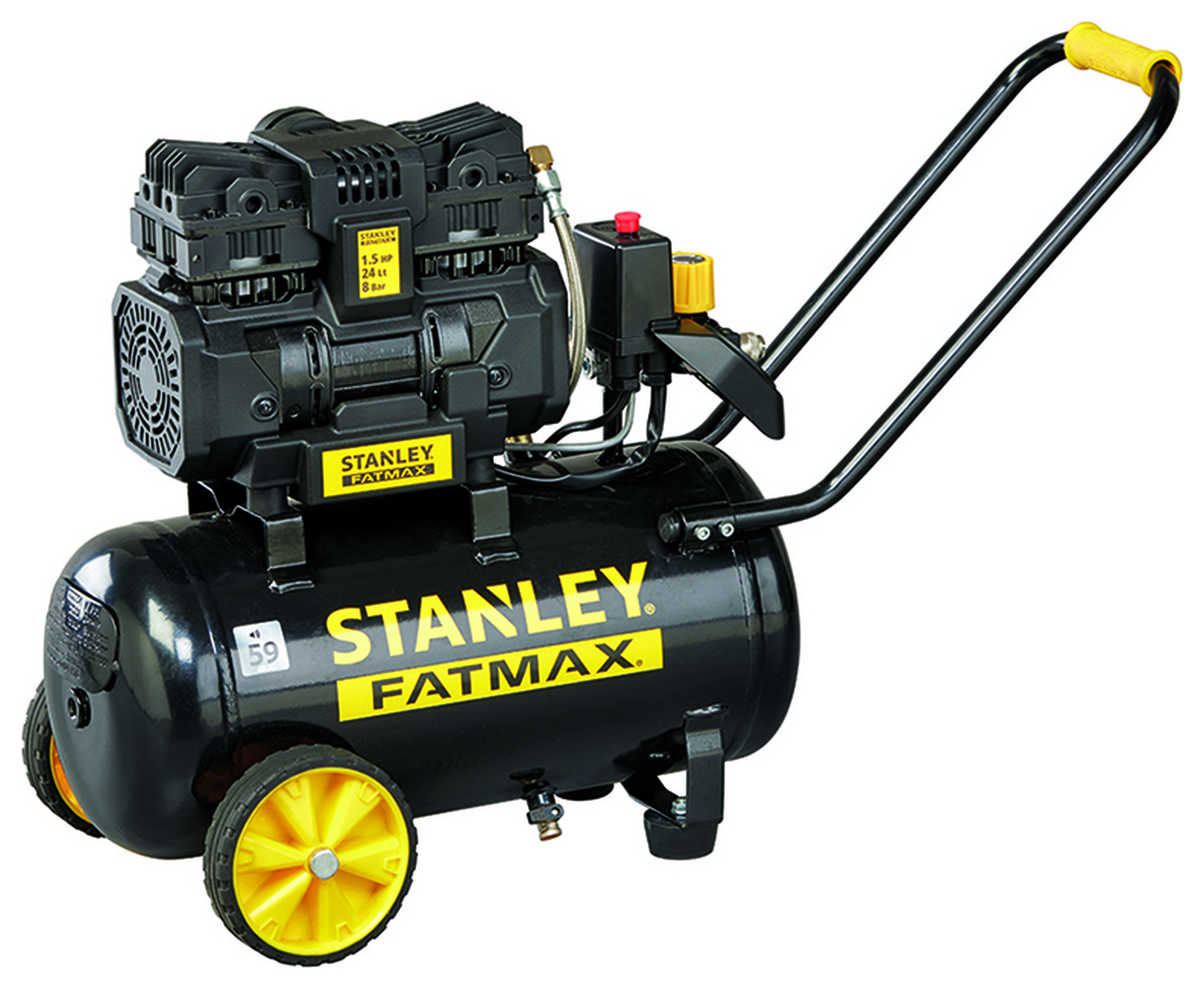 Stanley FMXCMS1524HE FatMax Siltek 1.5HP 24L 8 Bar Air Compressor