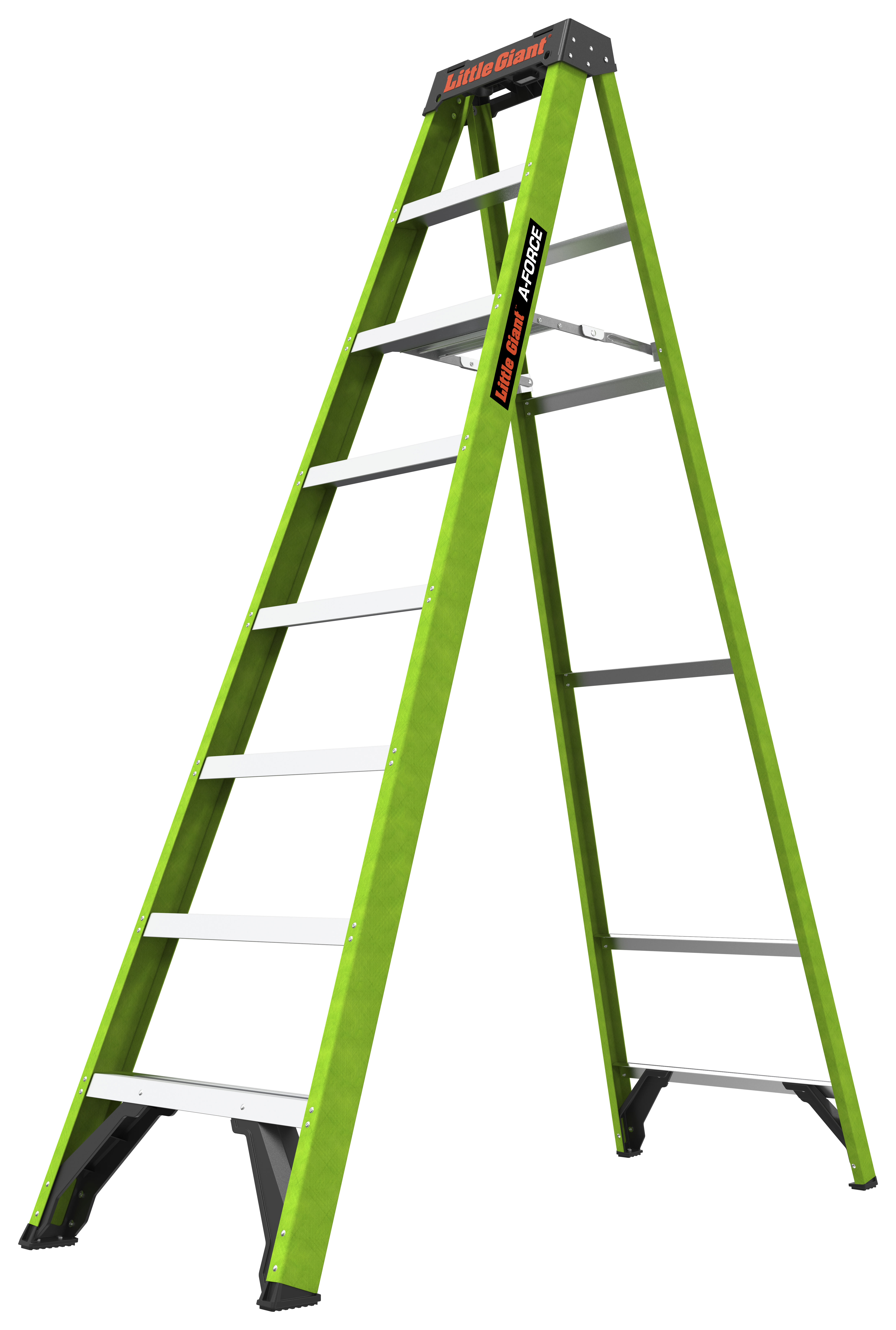 Little Giant A-Force HiViz Fibreglass Step Ladder – 8 Tread
