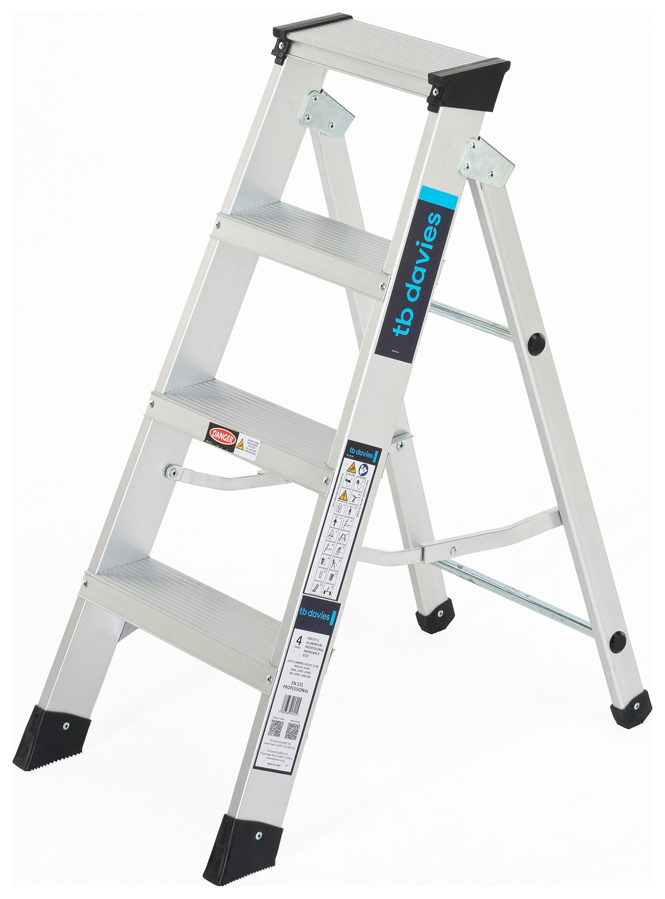 TB Davies 4 Tread HDUTY-S Aluminium Professional Swingback Step Ladder