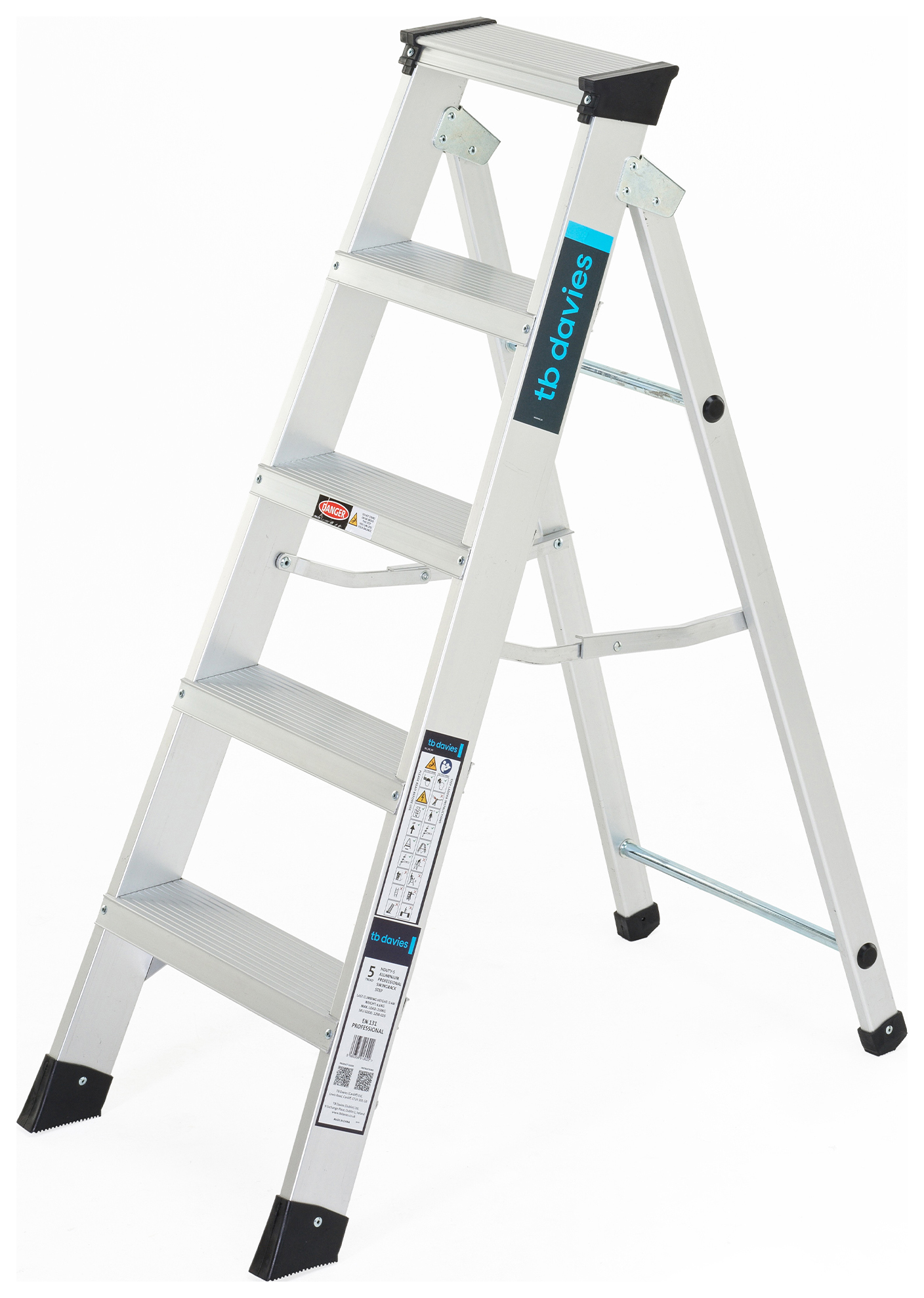 TB Davies 5 Tread HDUTY-S Aluminium Professional Swingback Step Ladder
