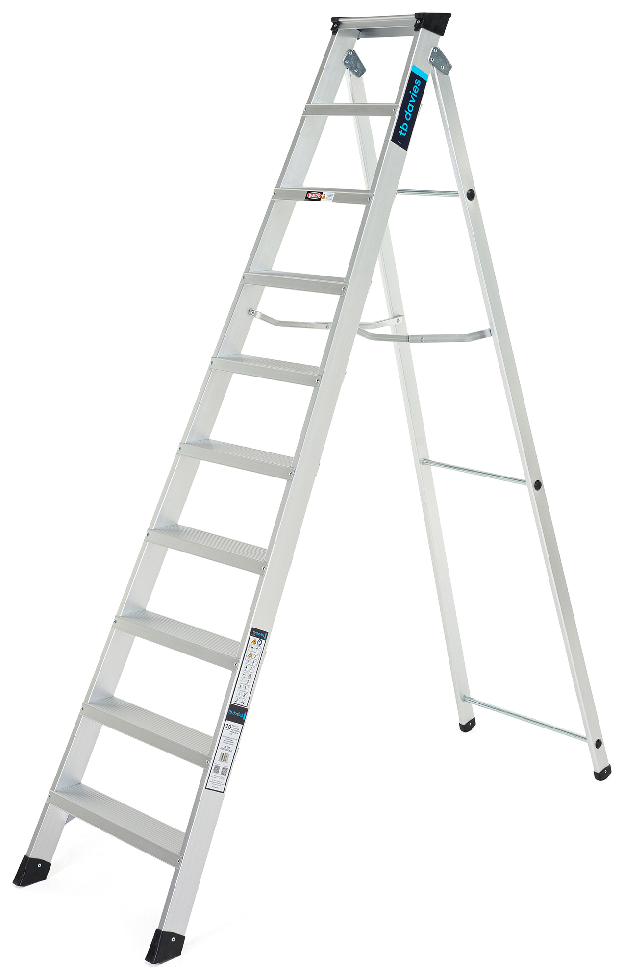 TB Davies 10 Tread HDUTY-S Aluminium Professional Swingback Step Ladder