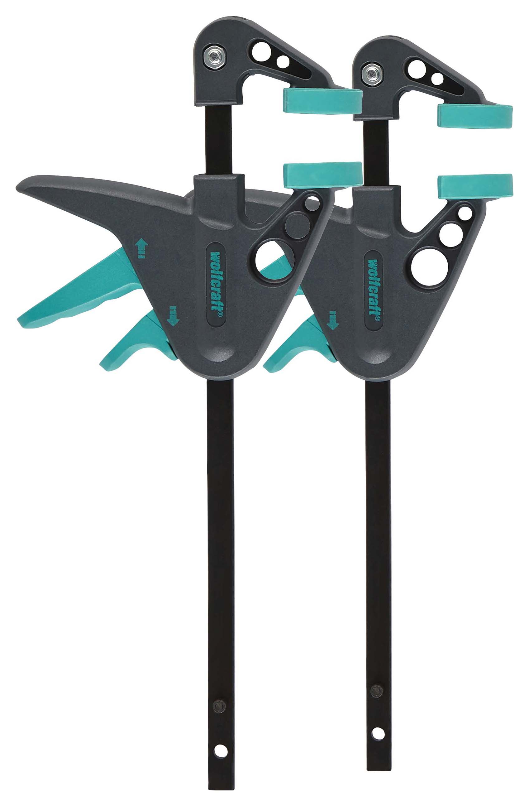 Wolfcraft Mini One-Hand Clamps 110mm - Pack of 2