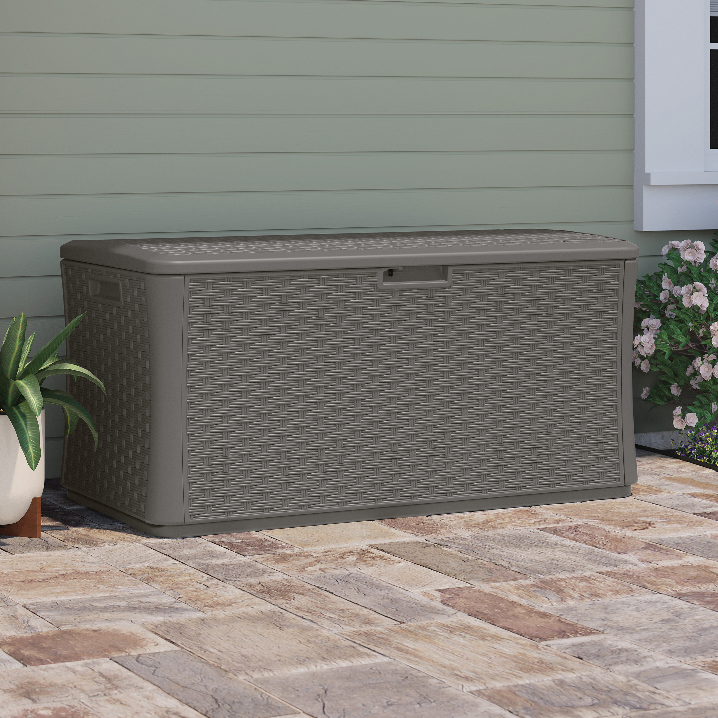 Suncast Oregon Stone Grey Storage Box - 507l