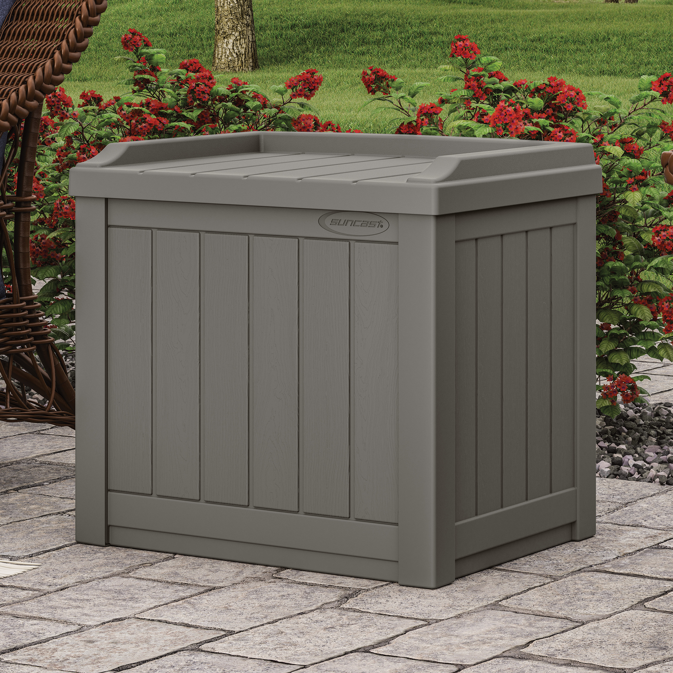 Suncast Florida Stone Grey Storage Box - 83l