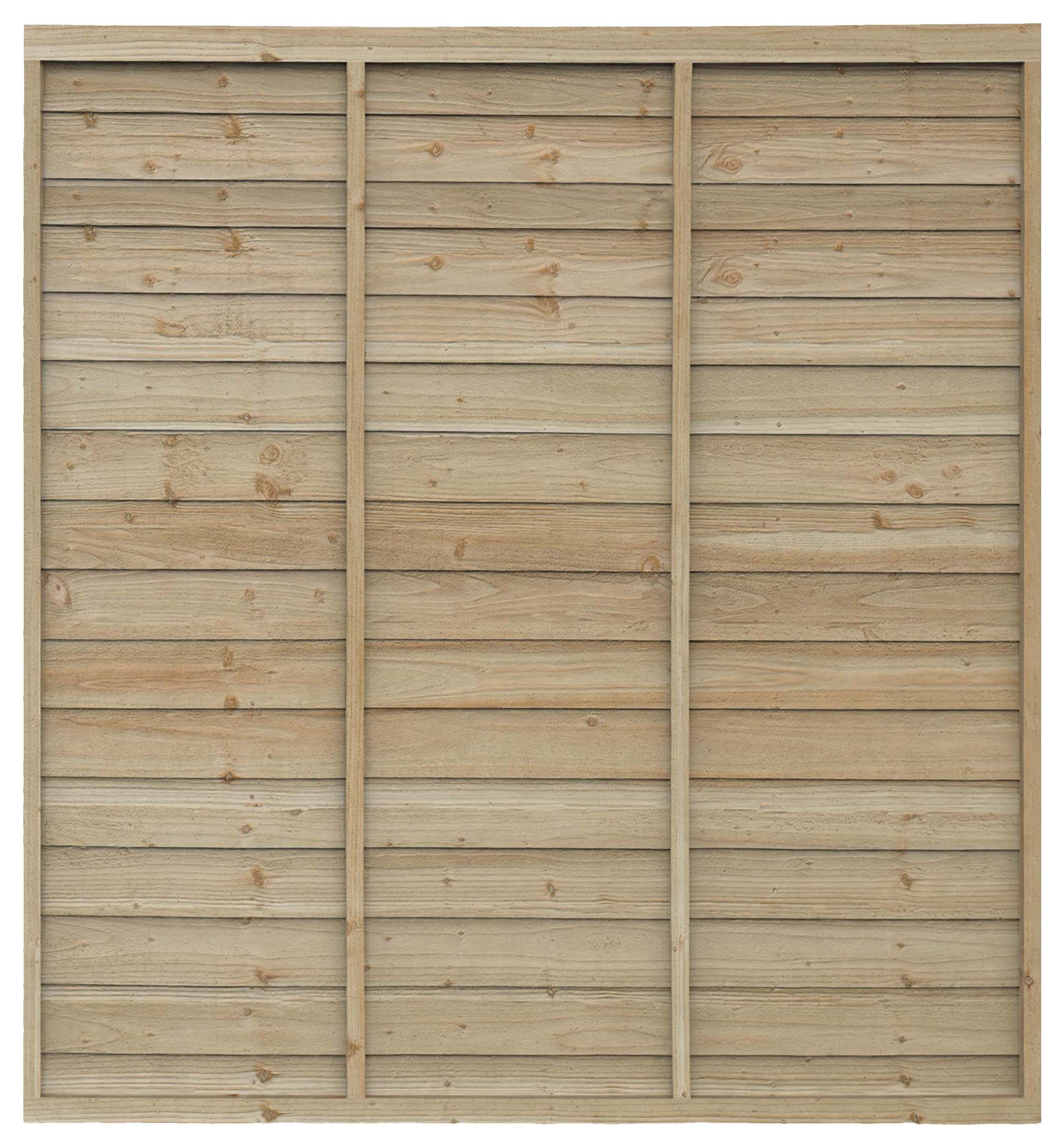 Forest Garden Pressure Treated Larchlap Premium Overlap Panel - 1.82 x 1.8m (6 x 6ft approx)