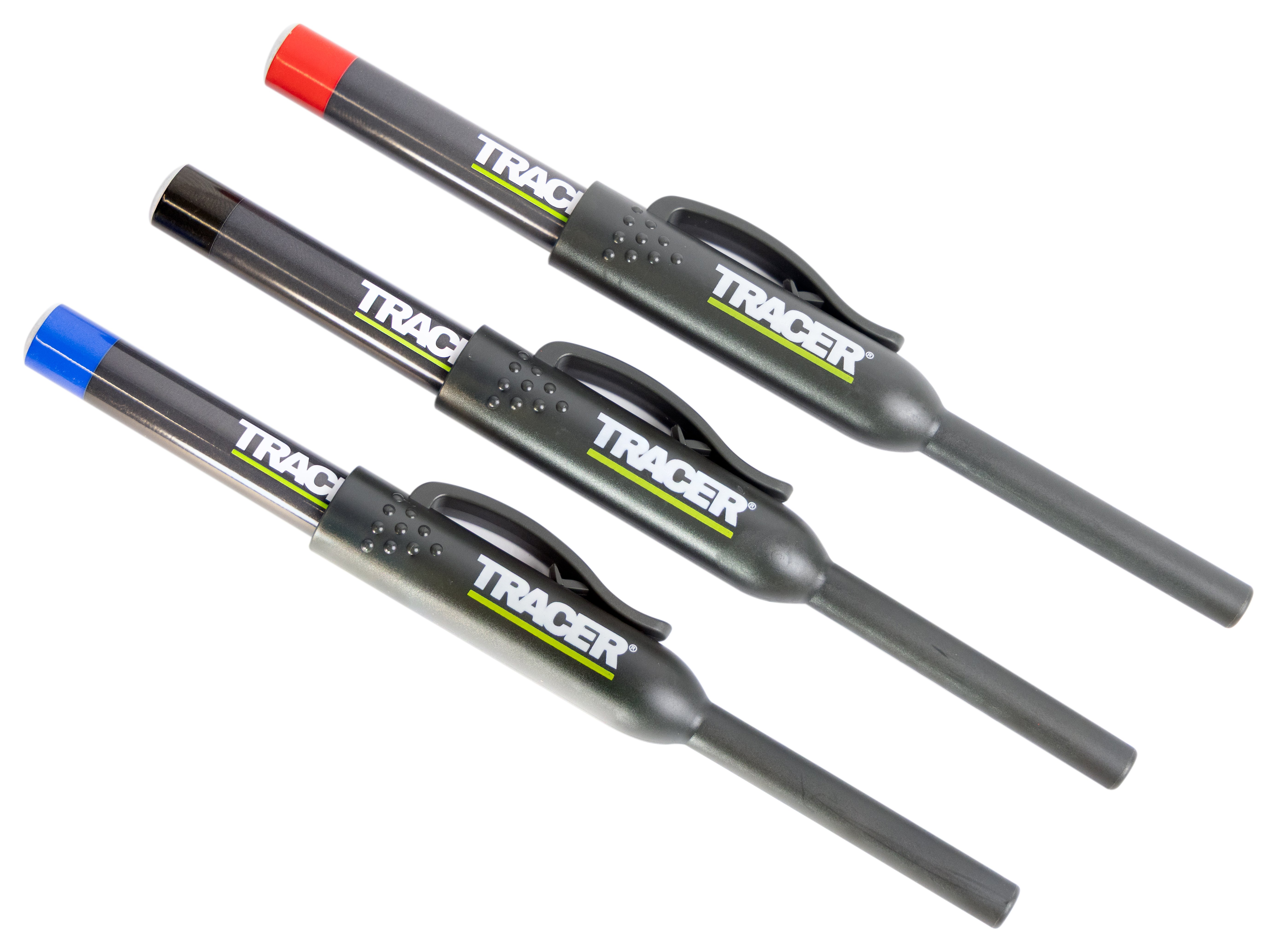 Tracer Black, Blue & Red Long Nib Marker Pen Set - Pack of 3