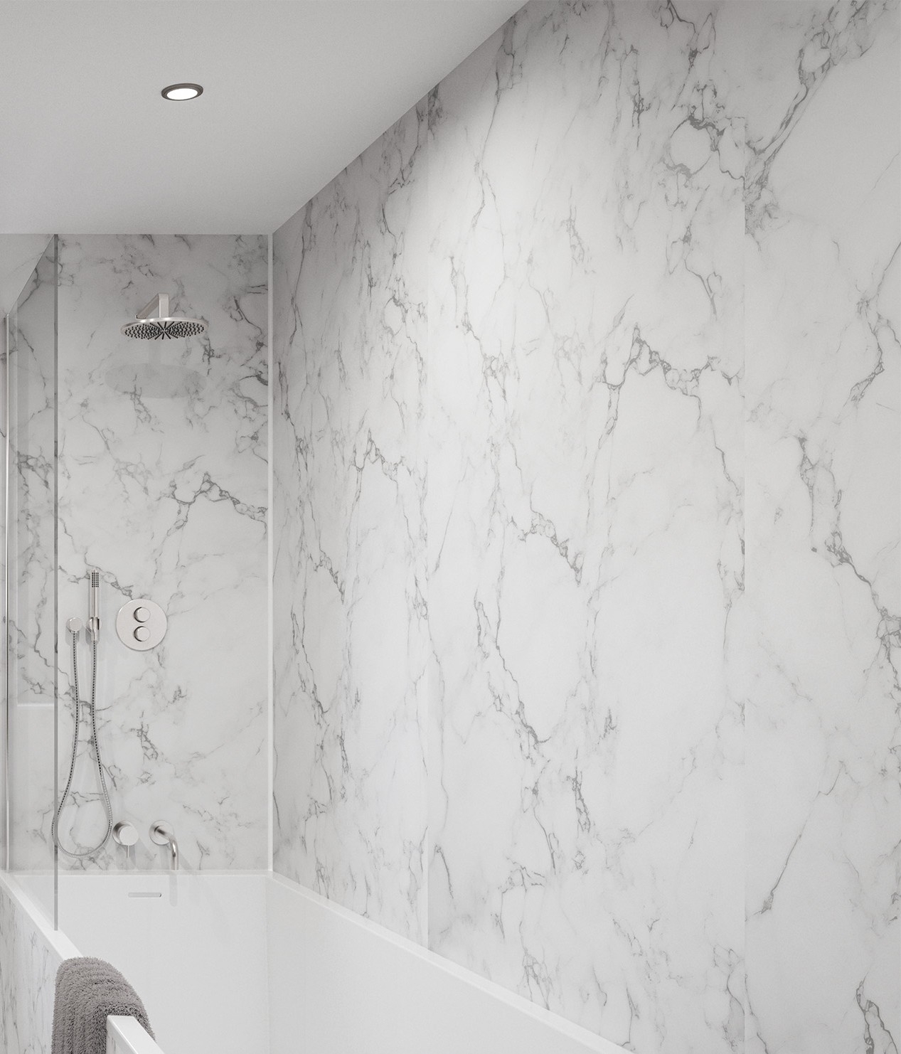 Wetwall Elite Austin Marble Sequence 2 Sided Shower Panel Kit - 900 x 900mm