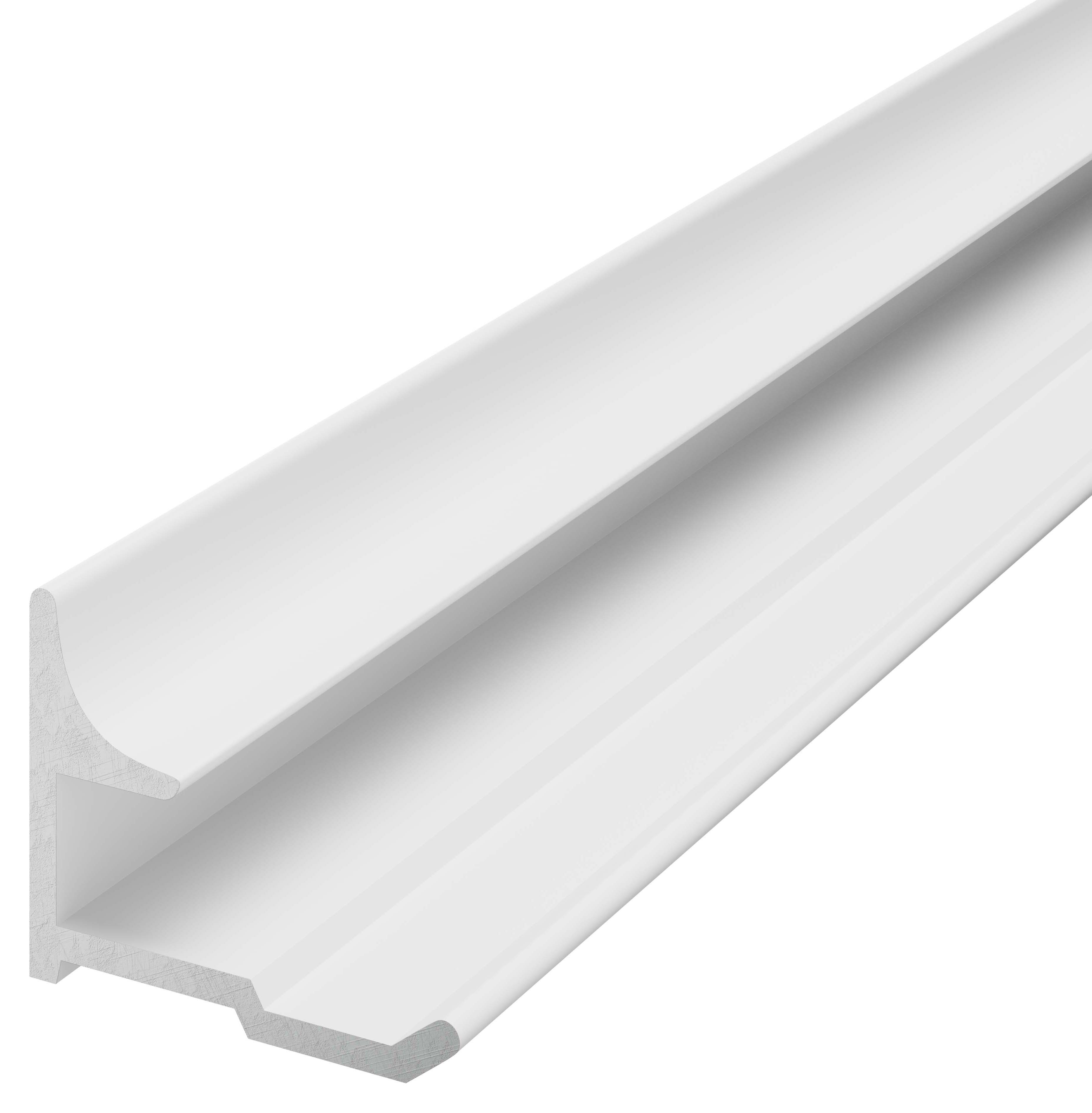 Aqua Wall Panel White Aluminium Inner Corner Trim - 2400 x 19 x 6mm