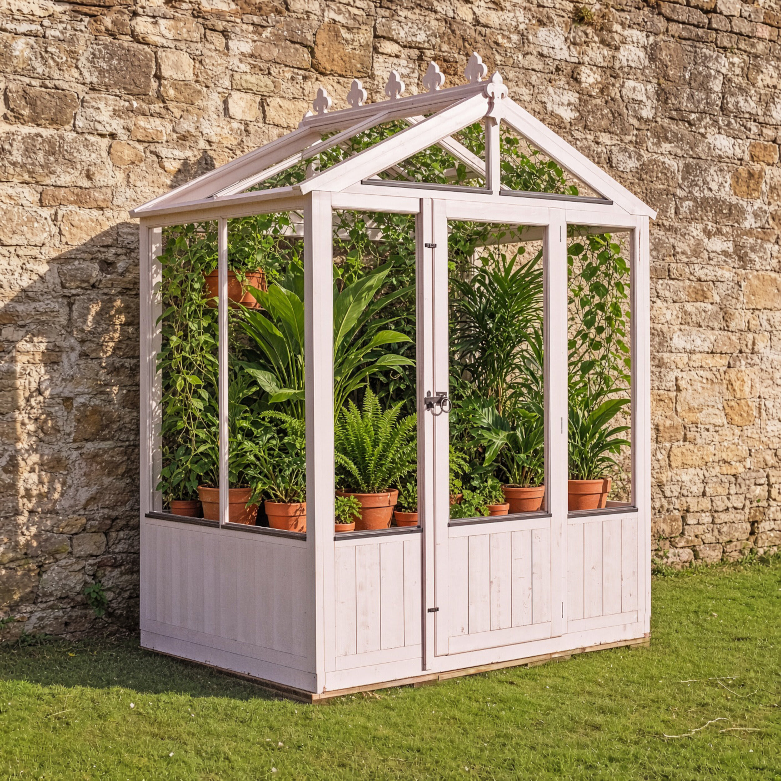 Shire Holkham Painted Pink Greenhouse - 6 x 4ft