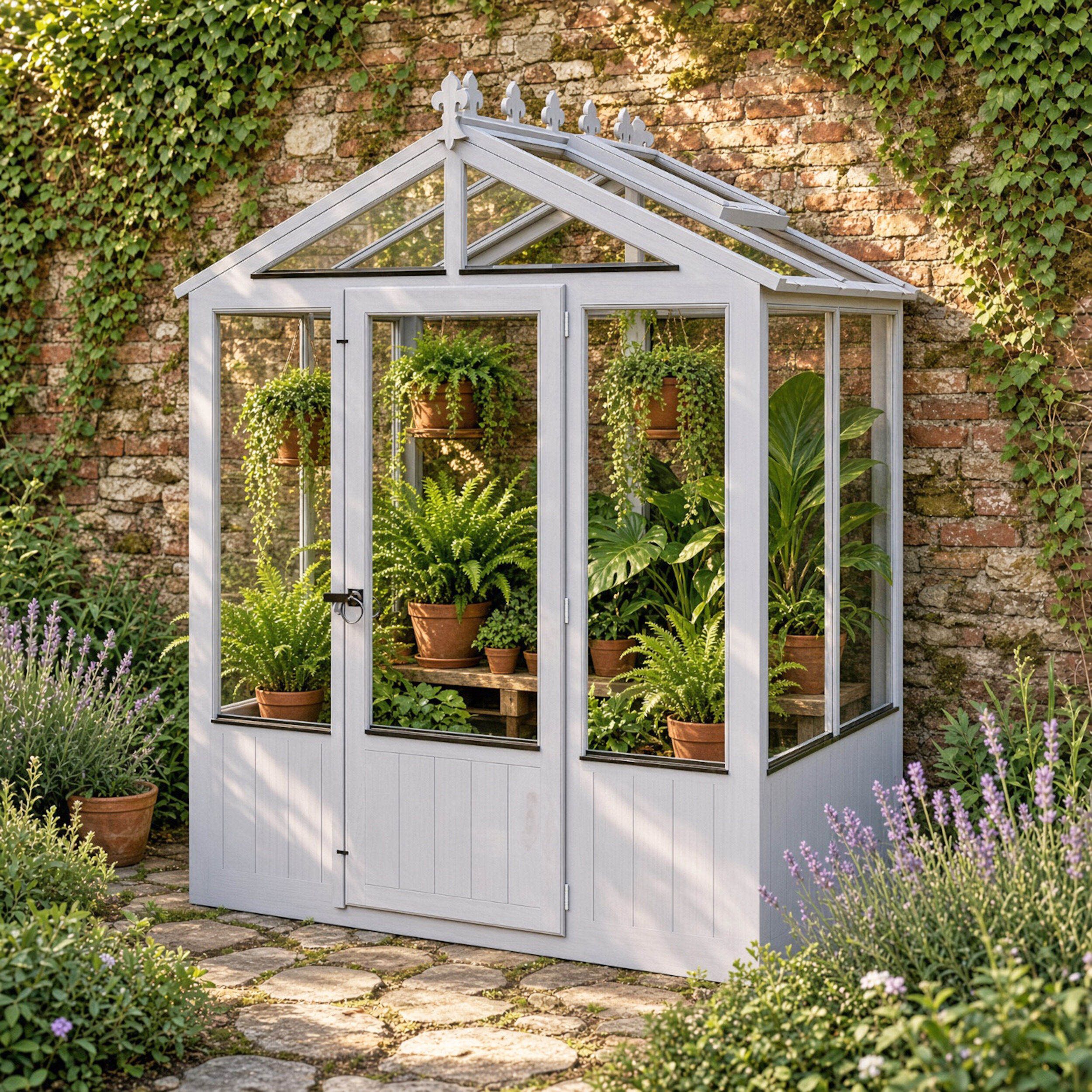Shire Holkham Painted Mauve Greenhouse - 6 x 4ft