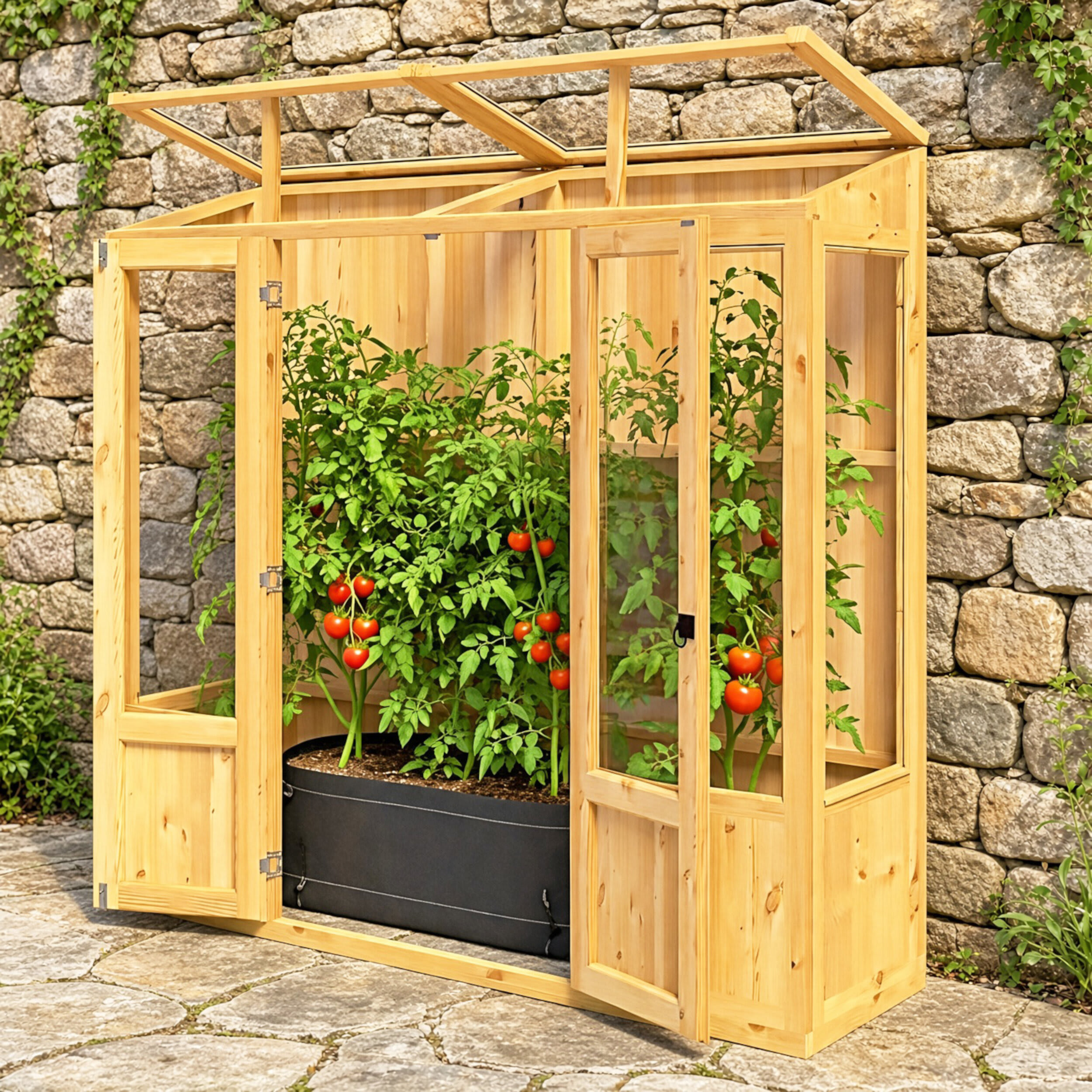 Shire Holme Brown Greenhouse - 7 x 2ft