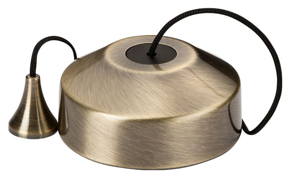Knightsbridge 10AX 2-way Pull Cord Ceiling Switch - Antique Effect Brass Finish