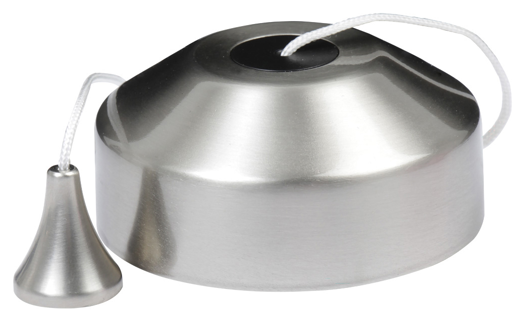 Knightsbridge 10AX 2-way Pull Cord Ceiling Switch - Brushed Chrome