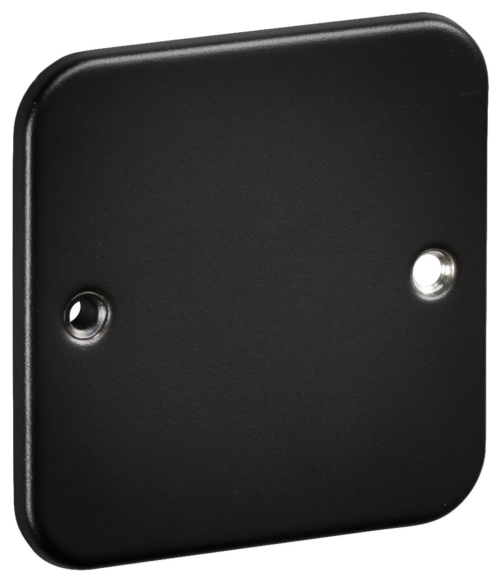Knightsbridge Metal Clad 1 Gang Blanking Plate - Textured Black
