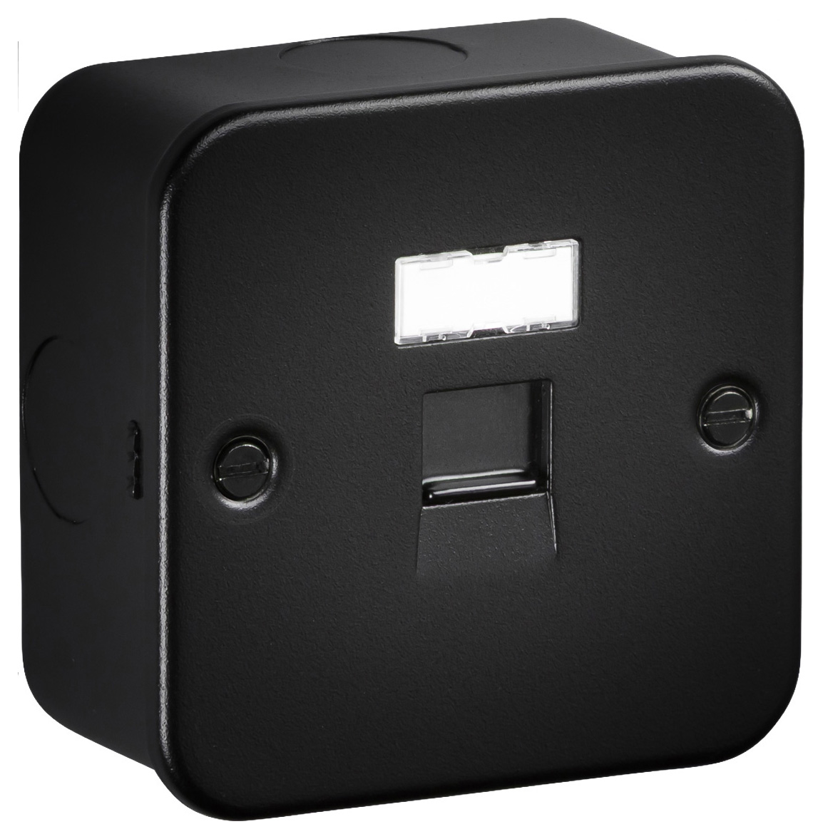 Knightsbridge Metal Clad UTP CAT6a RJ45 Network Socket - Textured Black