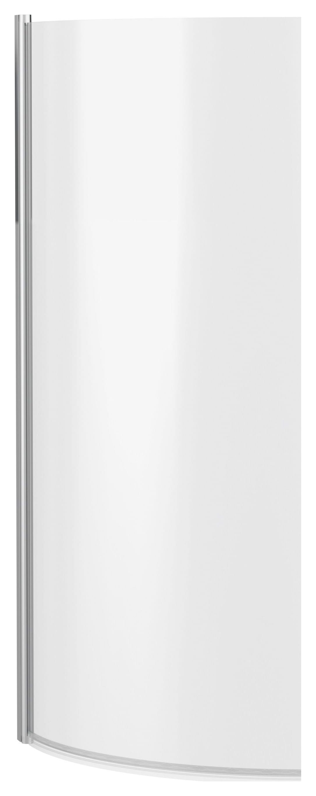 Balterley 6mm Hinged P-Shaped Chrome Bath Screen - 1430 x 715mm
