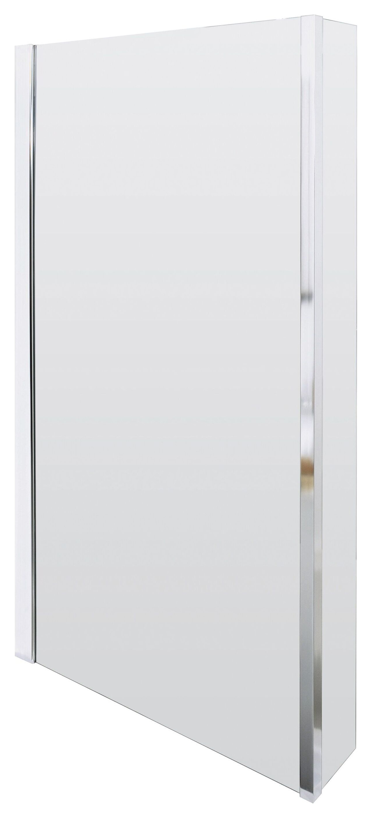 Balterley 6mm Fixed L-Shaped Chrome Bath Screen with Fixed Return - 1400 x 815mm