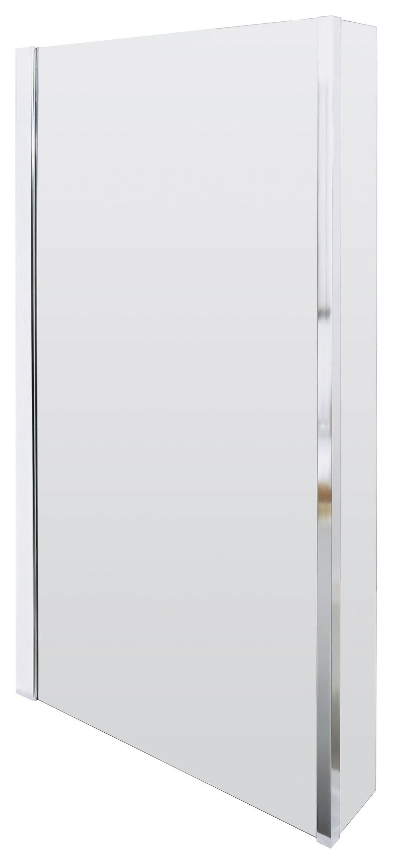 Balterley 6mm Fixed L-Shaped Chrome Bath Screen with Fixed Return - 1400 x 815mm