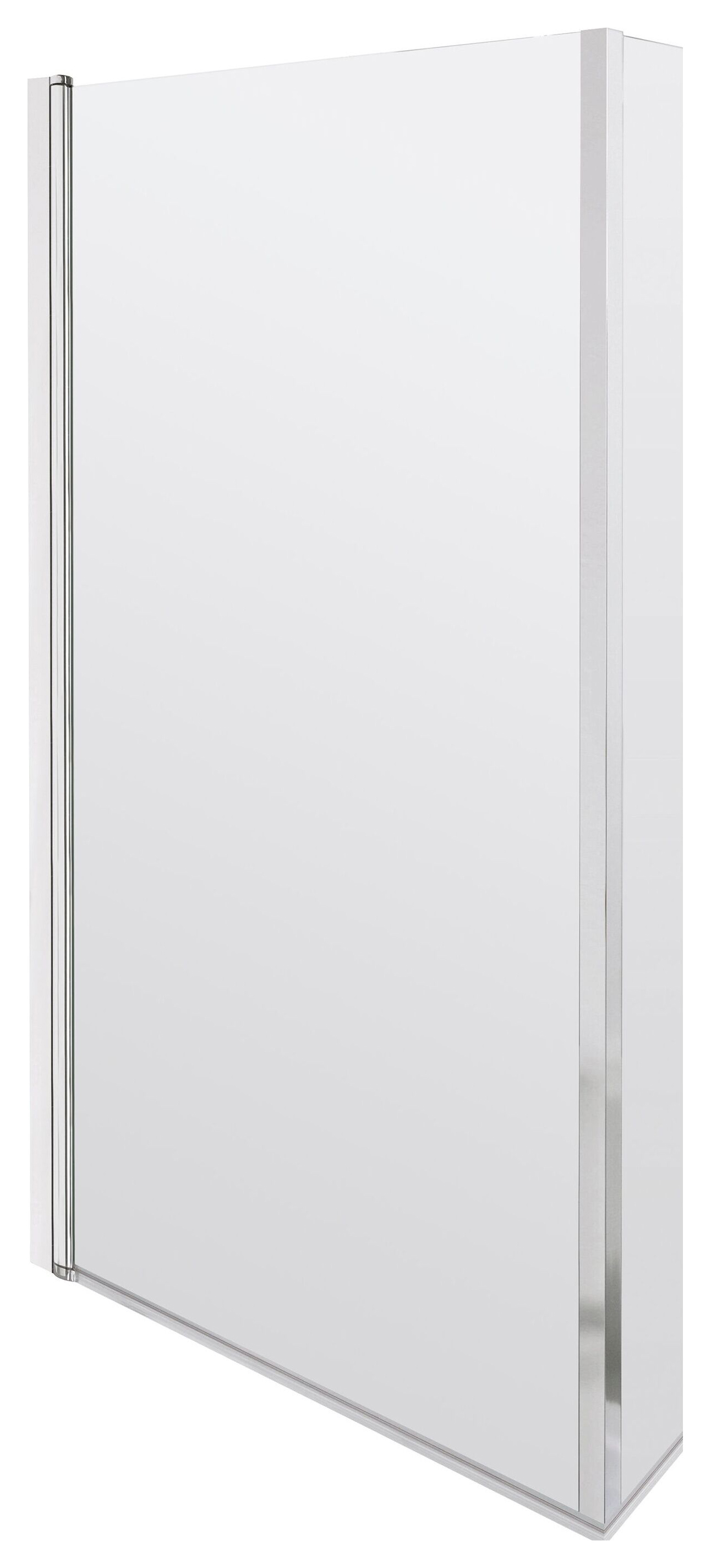 Balterley 6mm Hinged L-Shaped Chrome Bath Screen - 1430 x 795mm