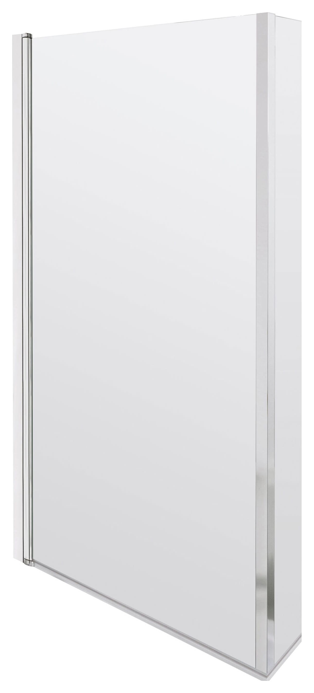 Balterley 6mm Hinged L-Shaped Chrome Bath Screen - 1430 x 795mm