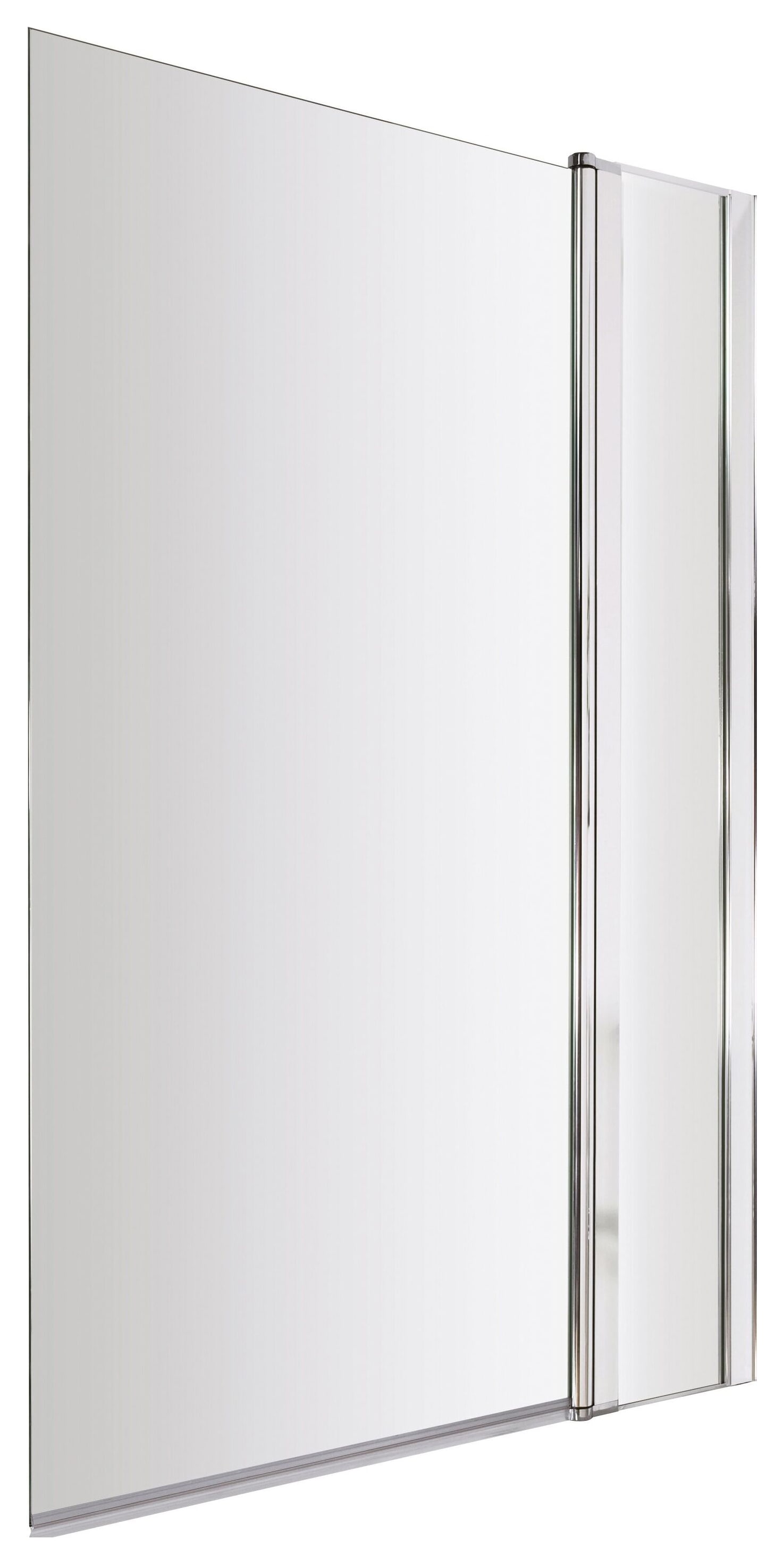 Balterley 6mm Hinged Chrome Bath Screen with Fixed Panel - 1433 x 998mm