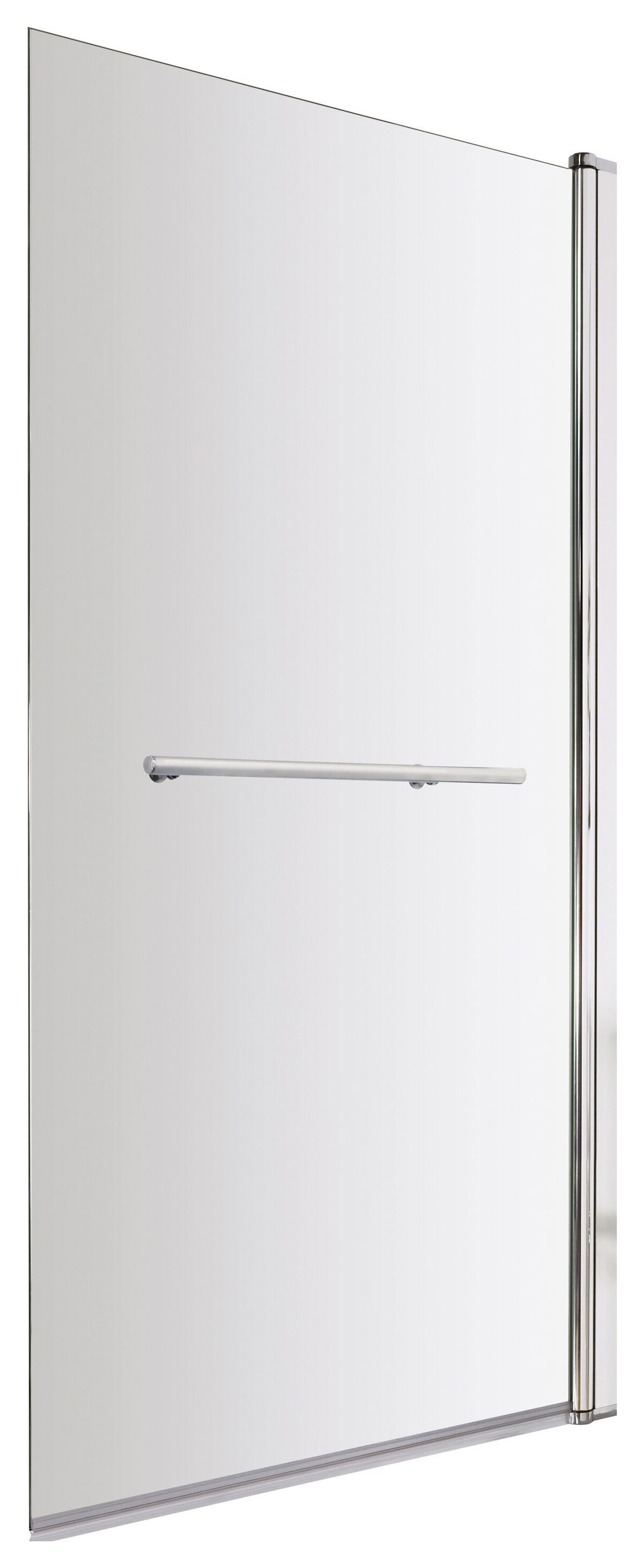 Balterley 6mm Hinged Chrome Bath Screen with Rail - 1430 x 790mm