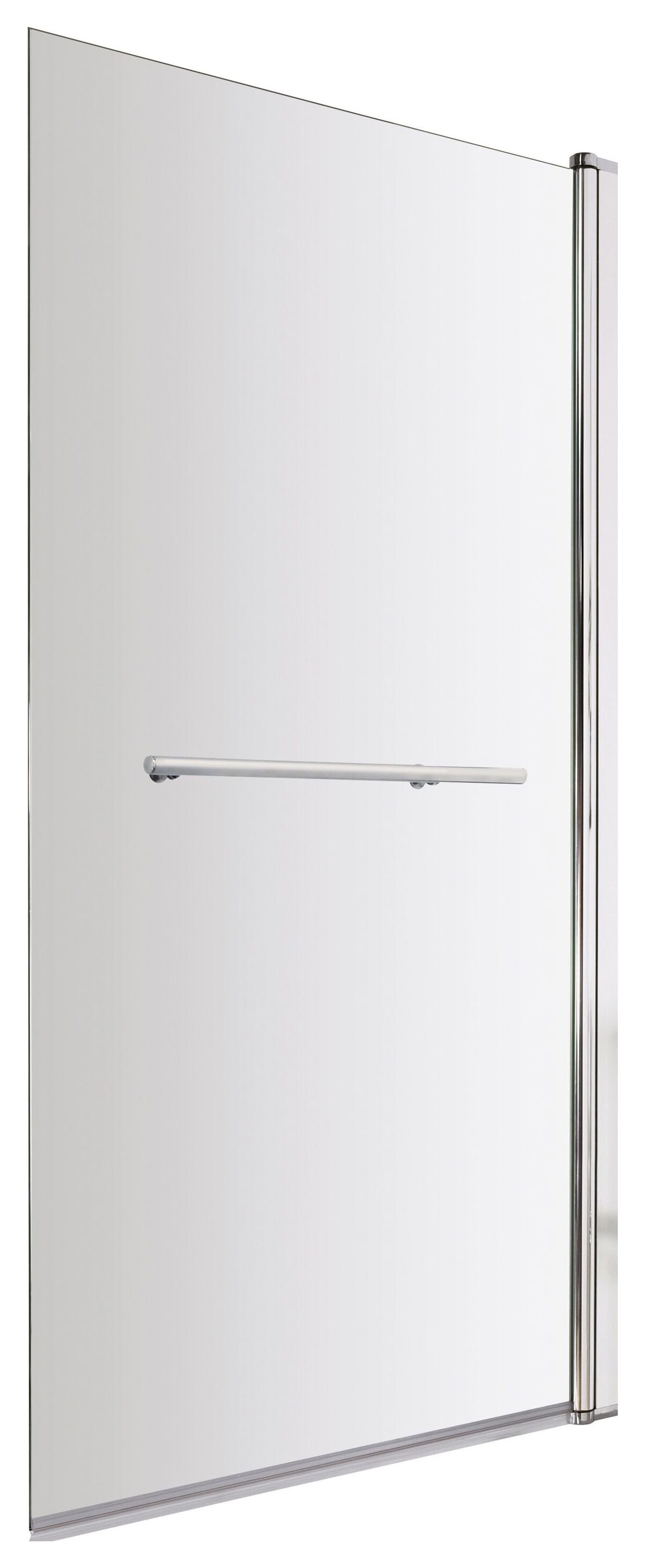 Balterley 6mm Hinged Chrome Bath Screen with Rail - 1430 x 790mm