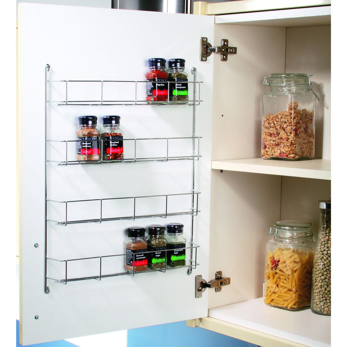 Image of Wickes Chrome 4 Tier Spice Rack - 500mm
