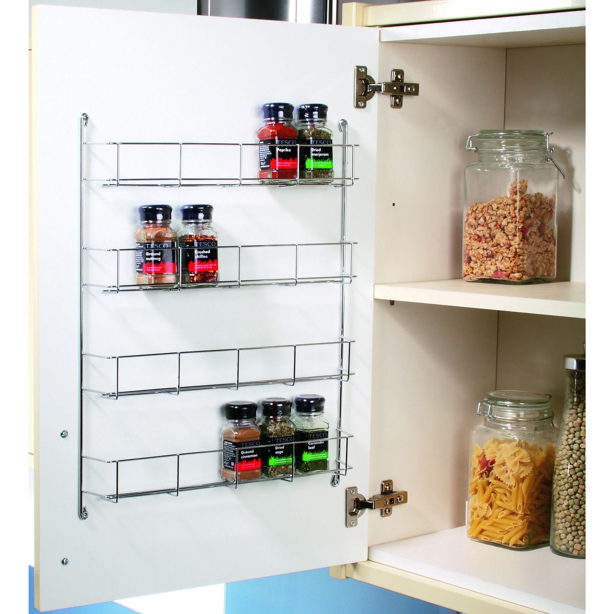 Wickes Chrome 4 Tier Spice Rack - 500mm