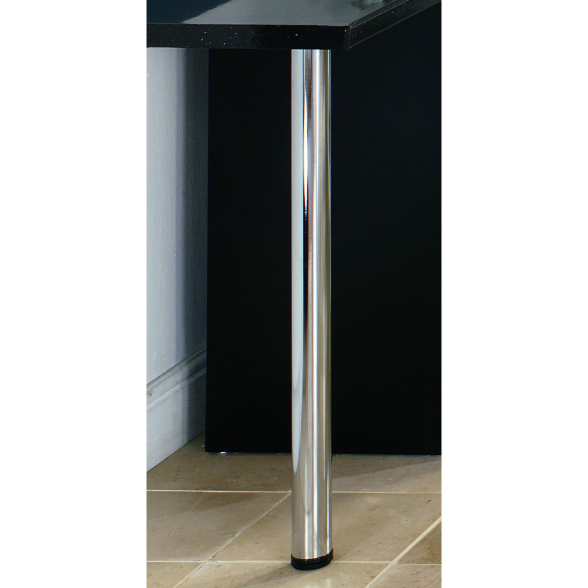 Image of Wickes Breakfast Bar Worktop Support Leg - Chrome 870mm