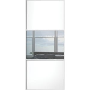 Spacepro Sliding Wardrobe Door Wideline White Panel & Mirror